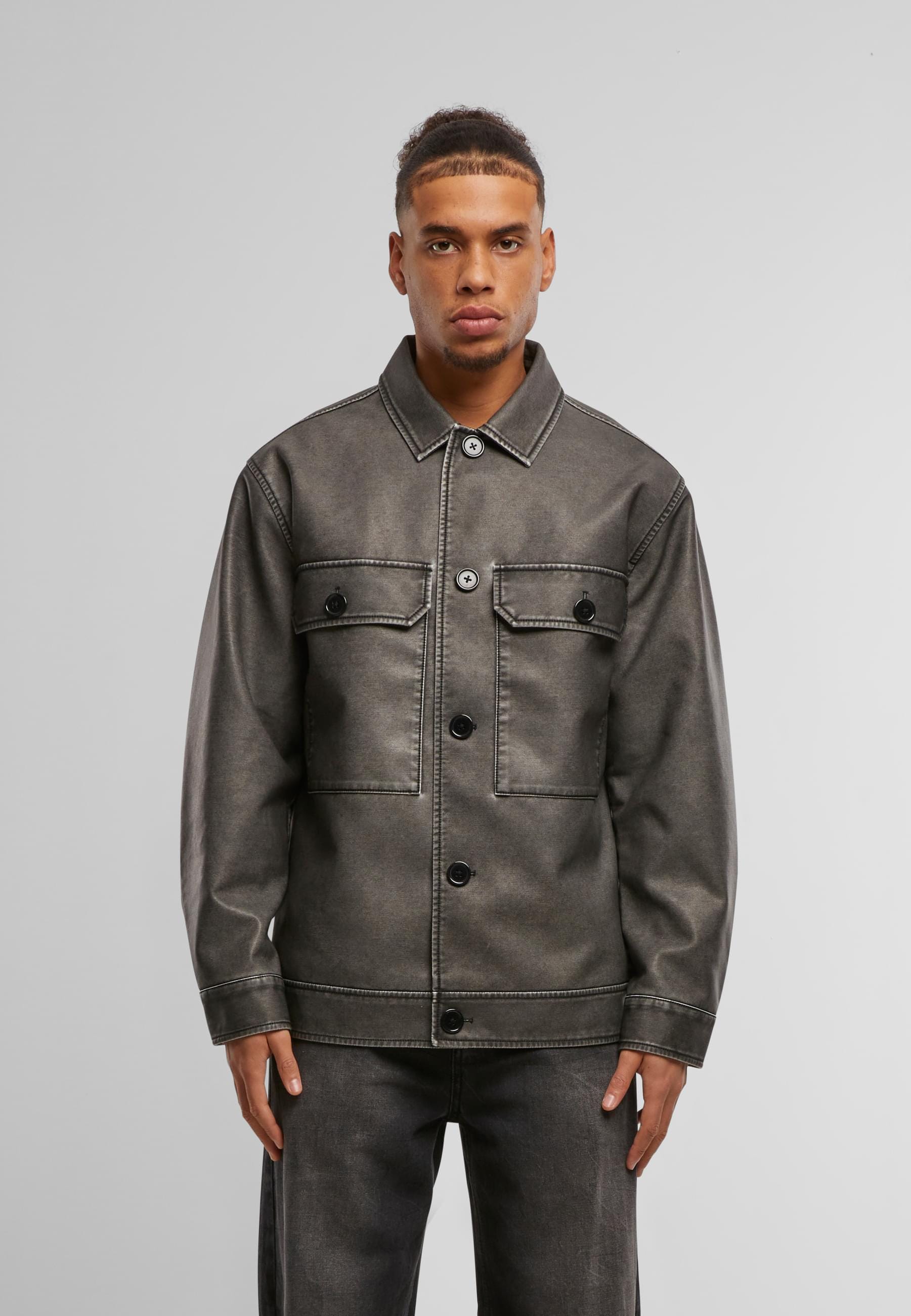 URBAN CLASSICS Lederjacke »Urban Classics Vintage Jacket«, (1 St.), ohne Kapuze