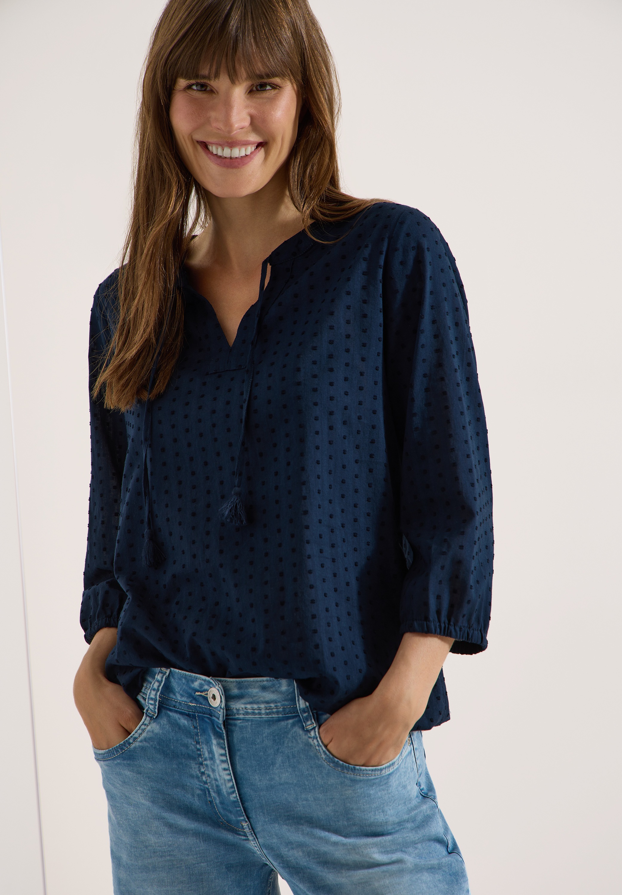Cecil Shirtbluse aus reiner Baumwolle
