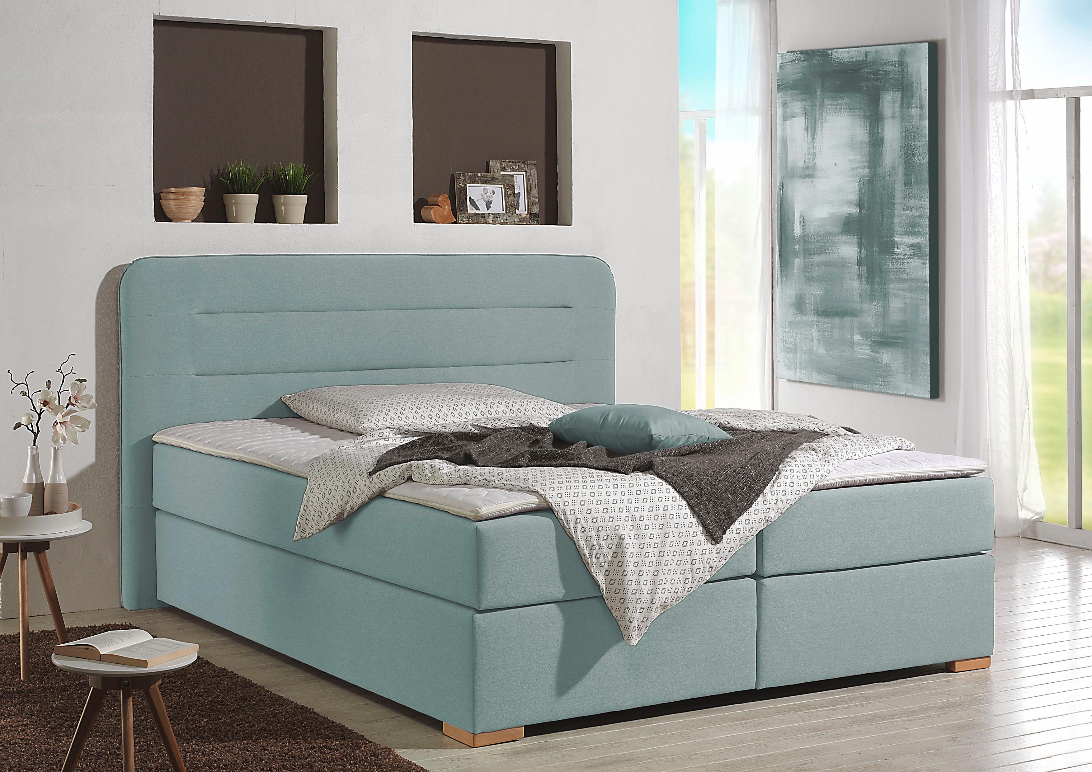 Home affaire Boxspringbett "Manchester" 5 Breiten, 3 Ausführungen, 2 Härtegraden, Topper, Steppung