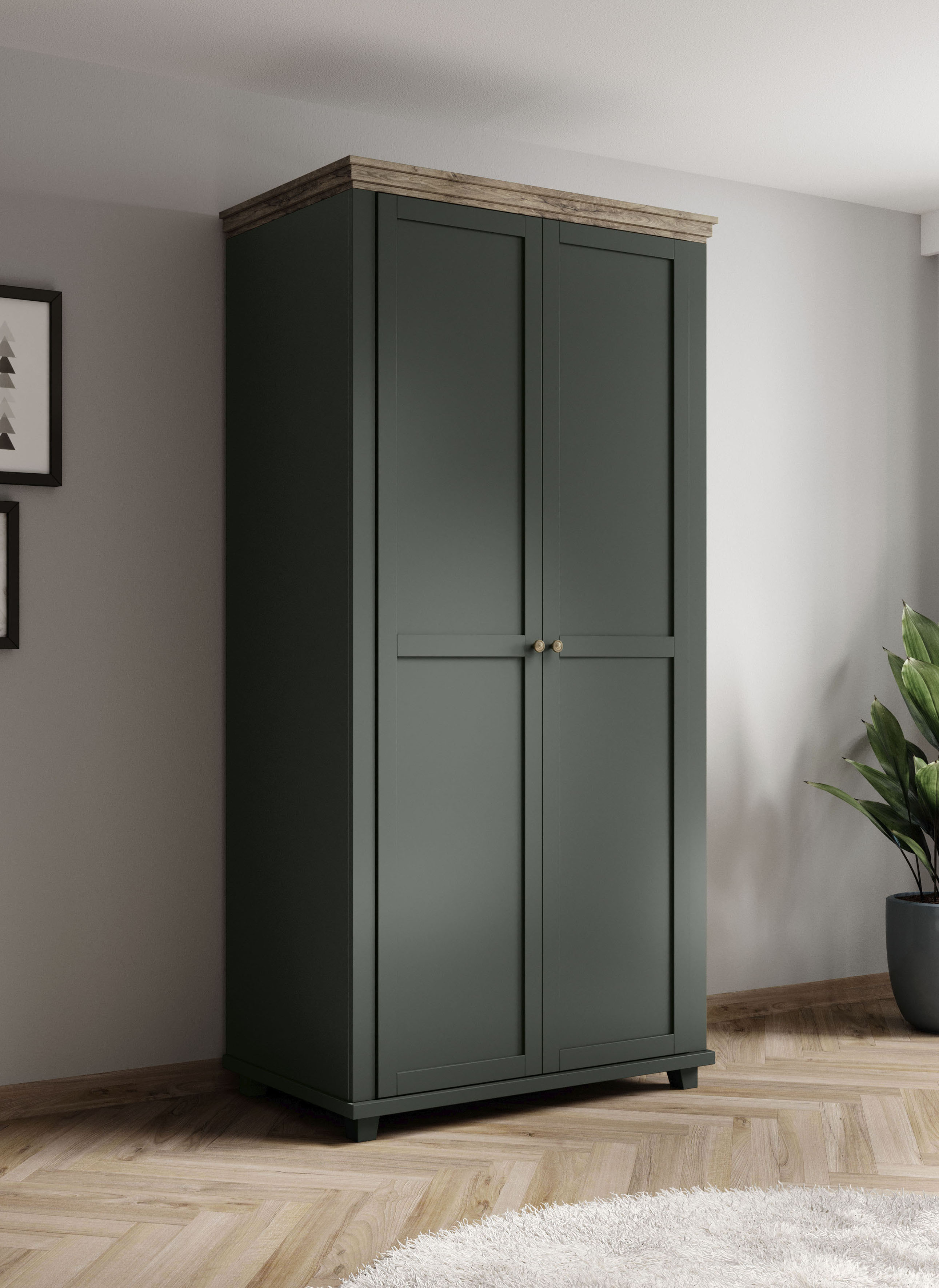 Home affaire Kleiderschrank "Evora" 2-türig, 108cm breit