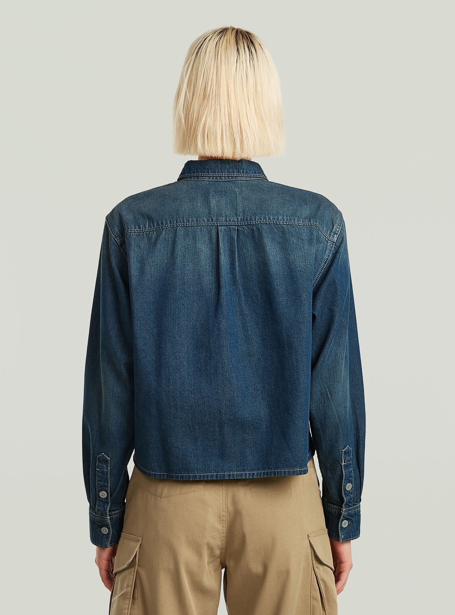 G-STAR Langarmshirt "Boxy Relaxed 1-Pocket Shirt" günstig online kaufen