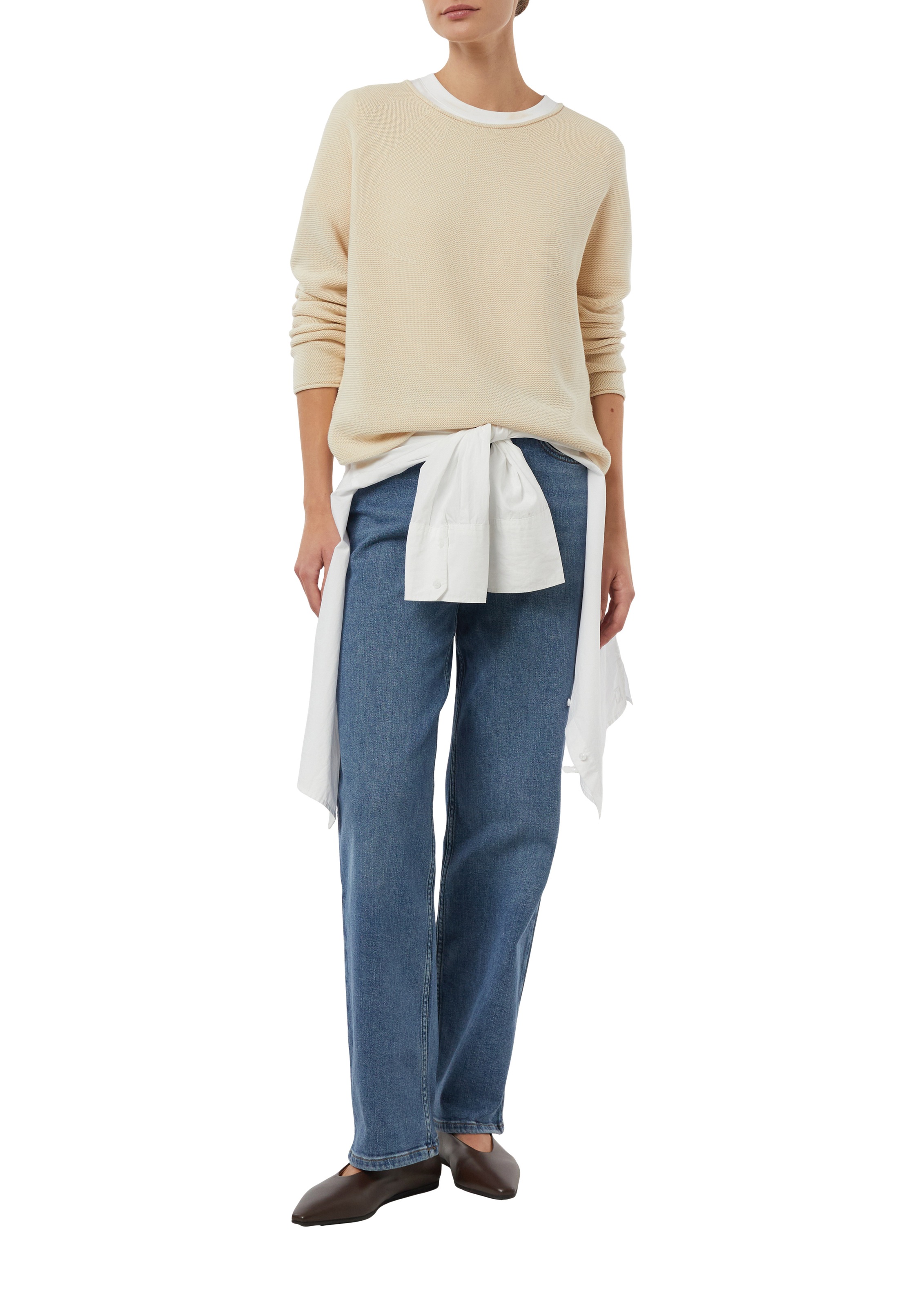 Comma Strickpullover mit Rollkanten