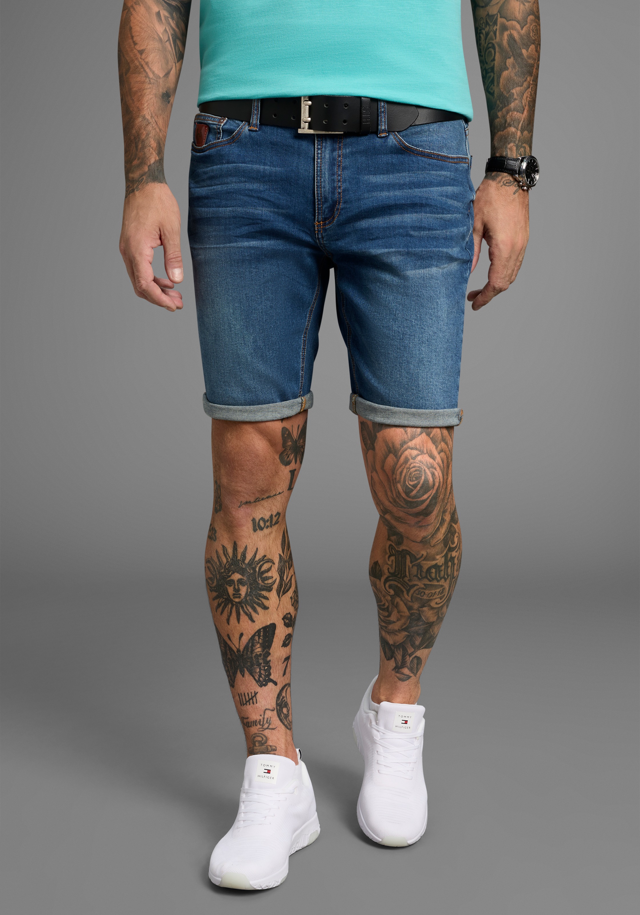 Bruno Banani Jeansshorts "Hutch-Shorts" gerade geschnittene kurze Beine, ni günstig online kaufen