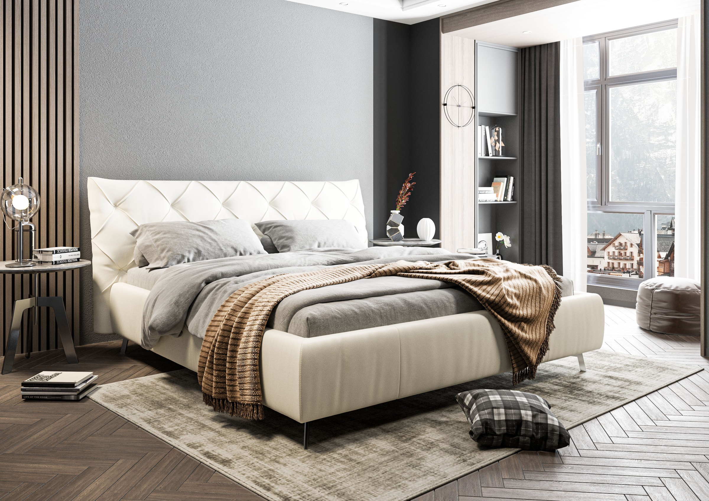 PLACES OF STYLE Polsterbett "Elloree in 4 Breiten bis 200cm, auch in Leder" günstig online kaufen