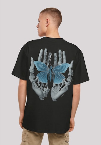 T-Shirt »Skelett Hände Schmetterling«