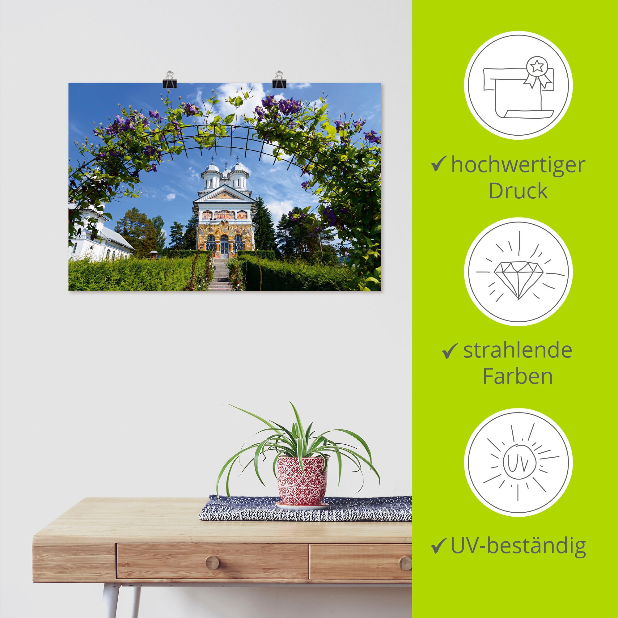 Artland Wandbild »Orthodoxe Kirche der Heiligen Apostel«, Gebäude, (1 St.), als Alubild, Leinwandbild, Wandaufkleber oder Poster in versch. Größen