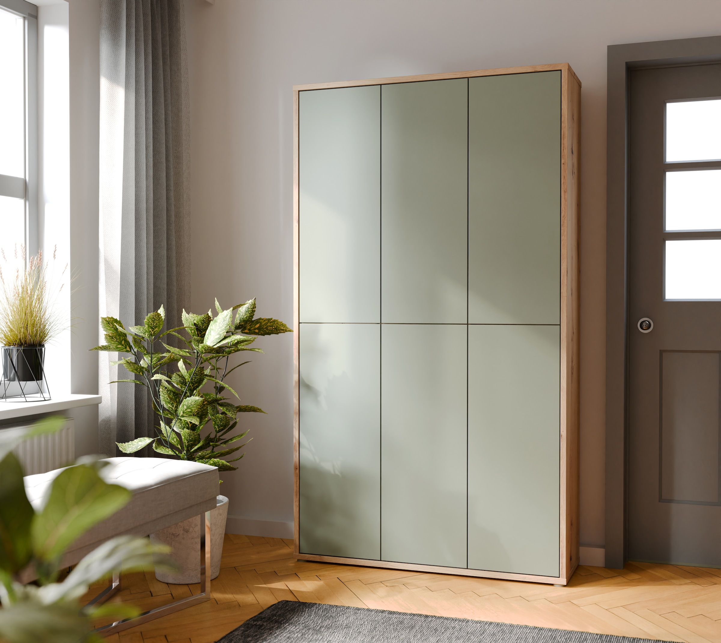FORTE Schuhschrank »Alice Springs«, (B/H/T 109,2/191,9/34,9 cm), Stauraumschrank, Mehrzweckschrank, (B/H 109cm x 192cm), mit 16 Böden
