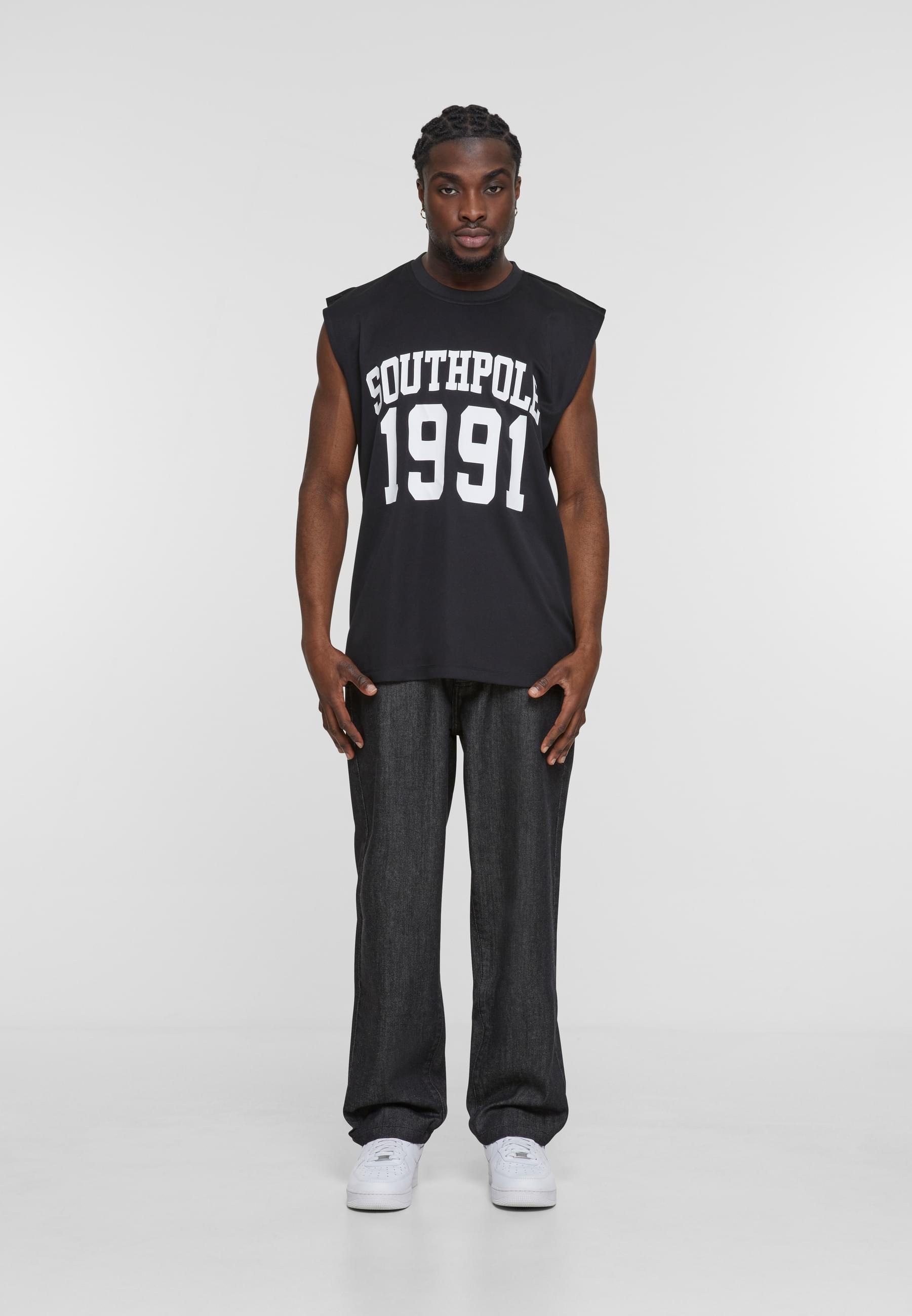 Southpole Bequeme Jeans »Southpole Herren Southpole Spray Logo Denim«, (1 tlg.)