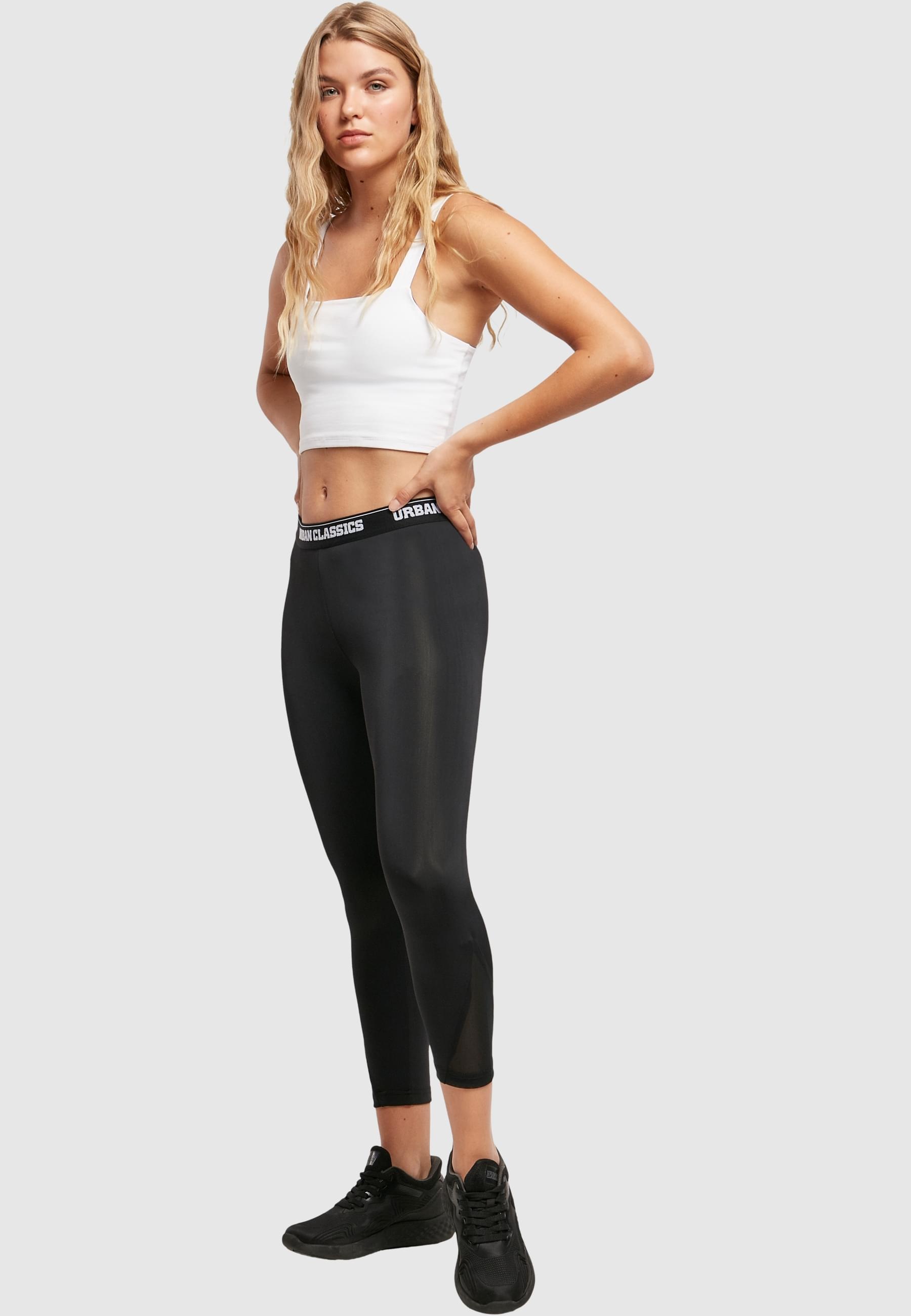 URBAN CLASSICS Leggings »Urban Classics Damen Ladies Tech Mesh Pedal Pusher Leggings«, (1 tlg.)