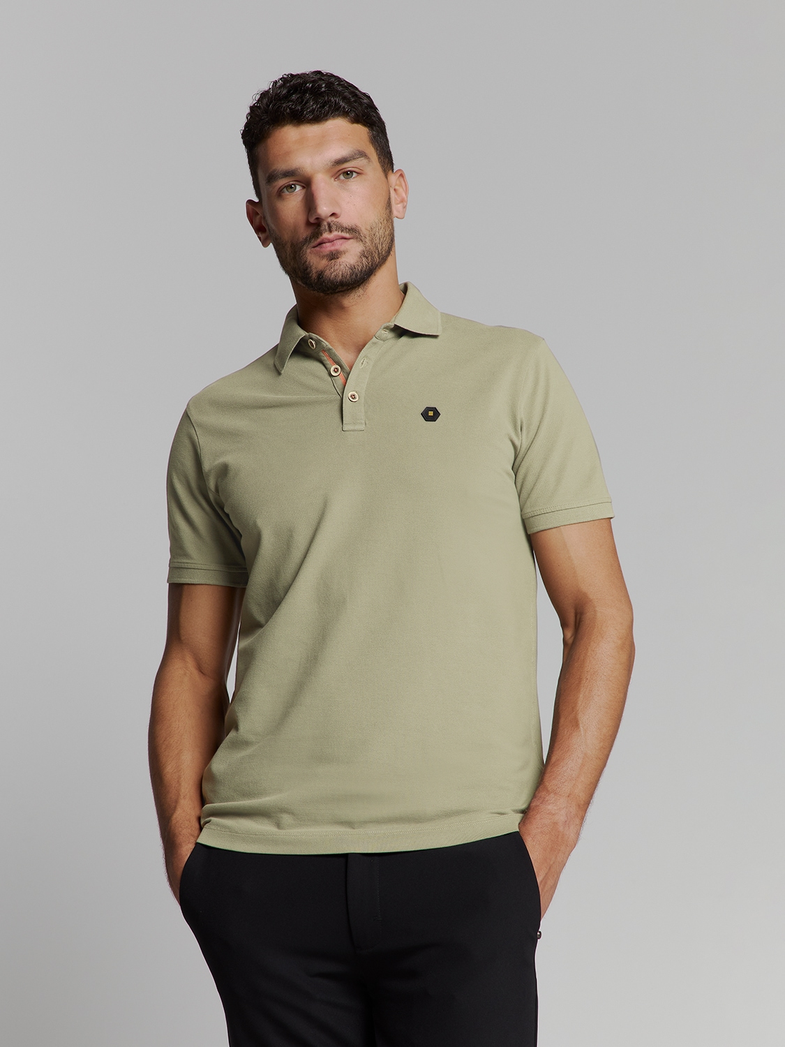 NO EXCESS Poloshirt "No Excess Poloshirt Polo Pique Garment Dyed" günstig online kaufen