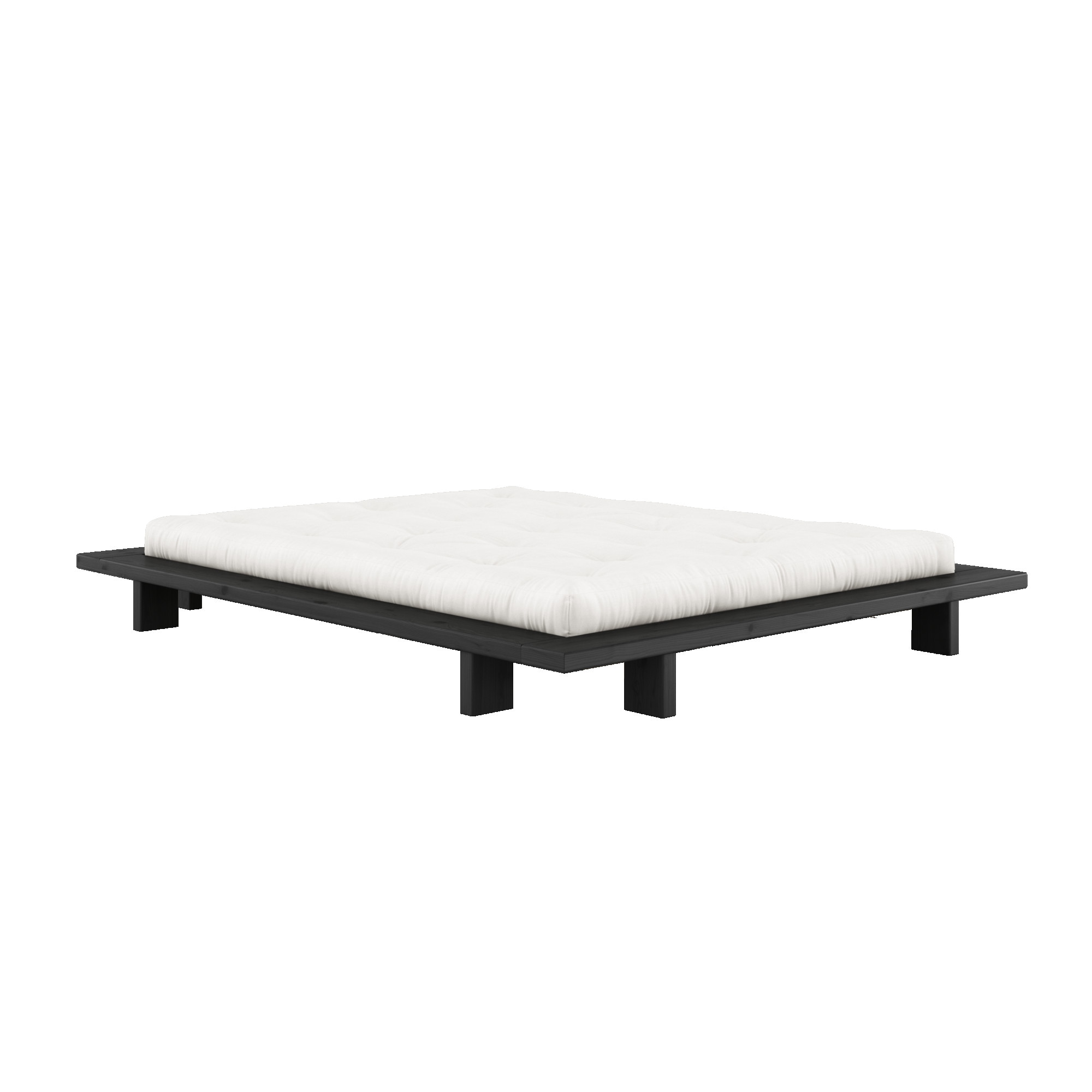 Karup Design Bettgestell »JAPAN BED Bodenbett, Holzrahmen, Futonbett, Jugendbett, Holzbett«, Massivholzbett mit Lattenrost, Kiefer massiv, Bett ohne Kopfteil