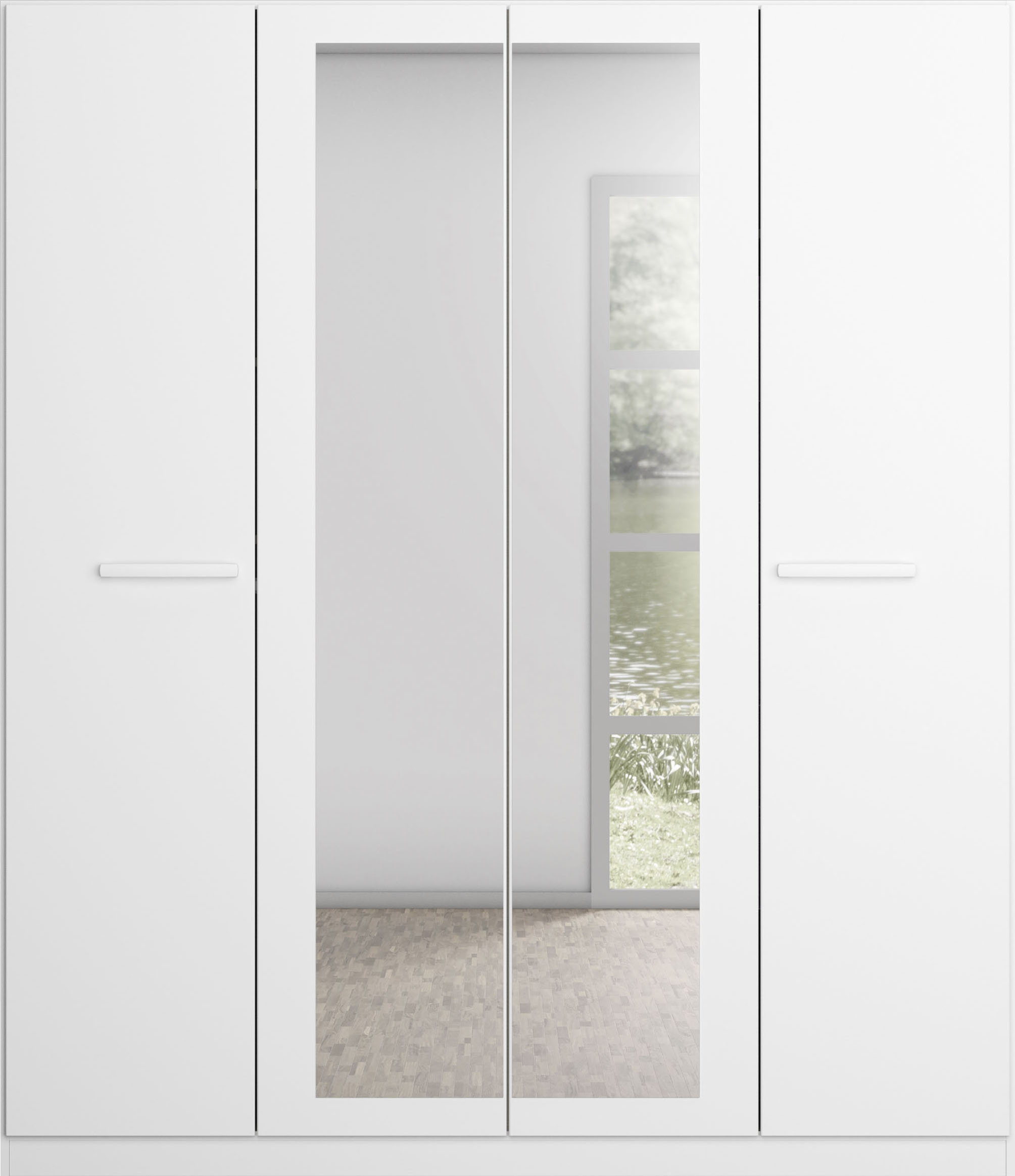 Thumbnail - rauch Drehtürenschrank "Kleiderschrank Schrank Garderobe Garderobenschrank Stauraumwunder MODI", optional mit Spiegel MA...