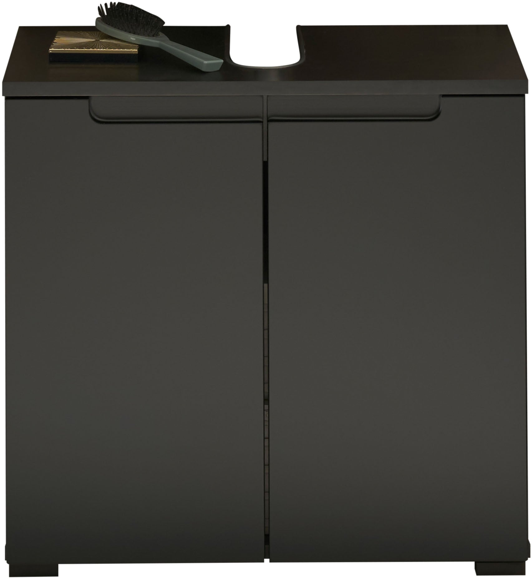 BASIC by Balculina Waschbeckenunterschrank »Spice, Badezimmerschrank BxTxH 60x57x32 cm«, (1 St.), Breite 60 cm, Griffmulden