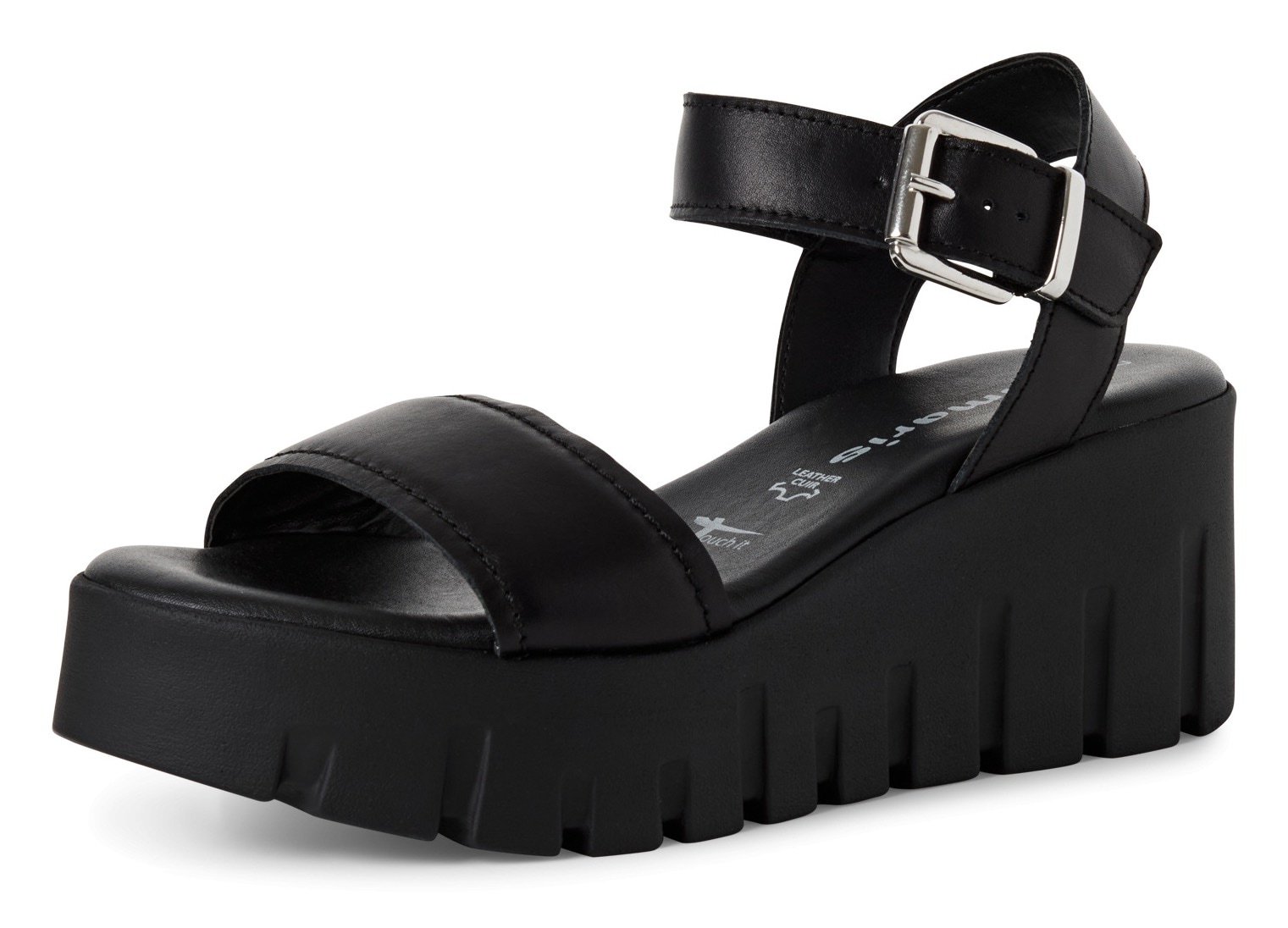 Tamaris Keilsandalette, Sommerschuh, Riemchensandale mit auffälliger Platea günstig online kaufen