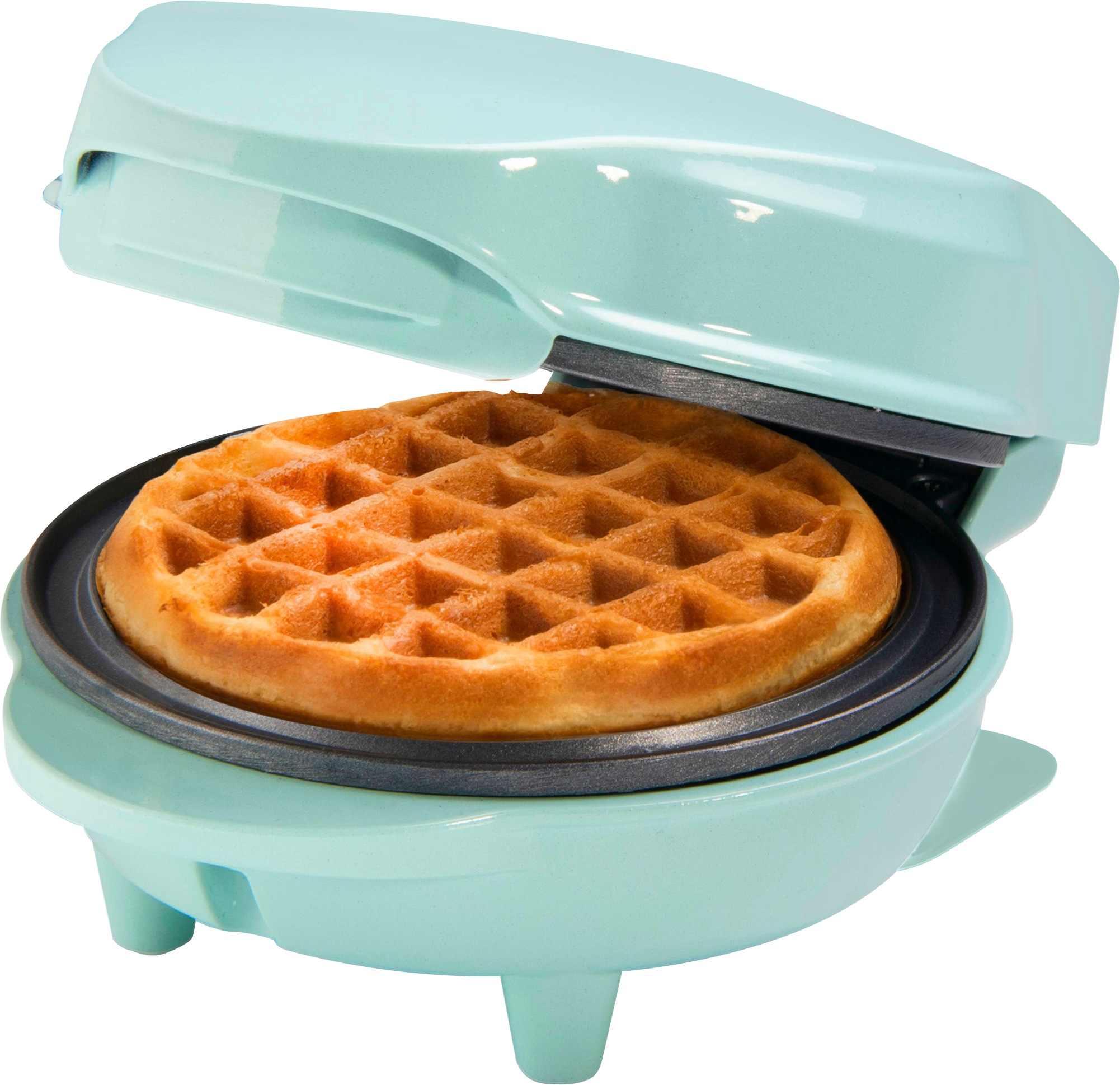 bestron Waffeleisen "AMW500 Mini", 550 W, für klassische Waffeln, kleiner Waffelmaker mit Antihaftbeschichtung