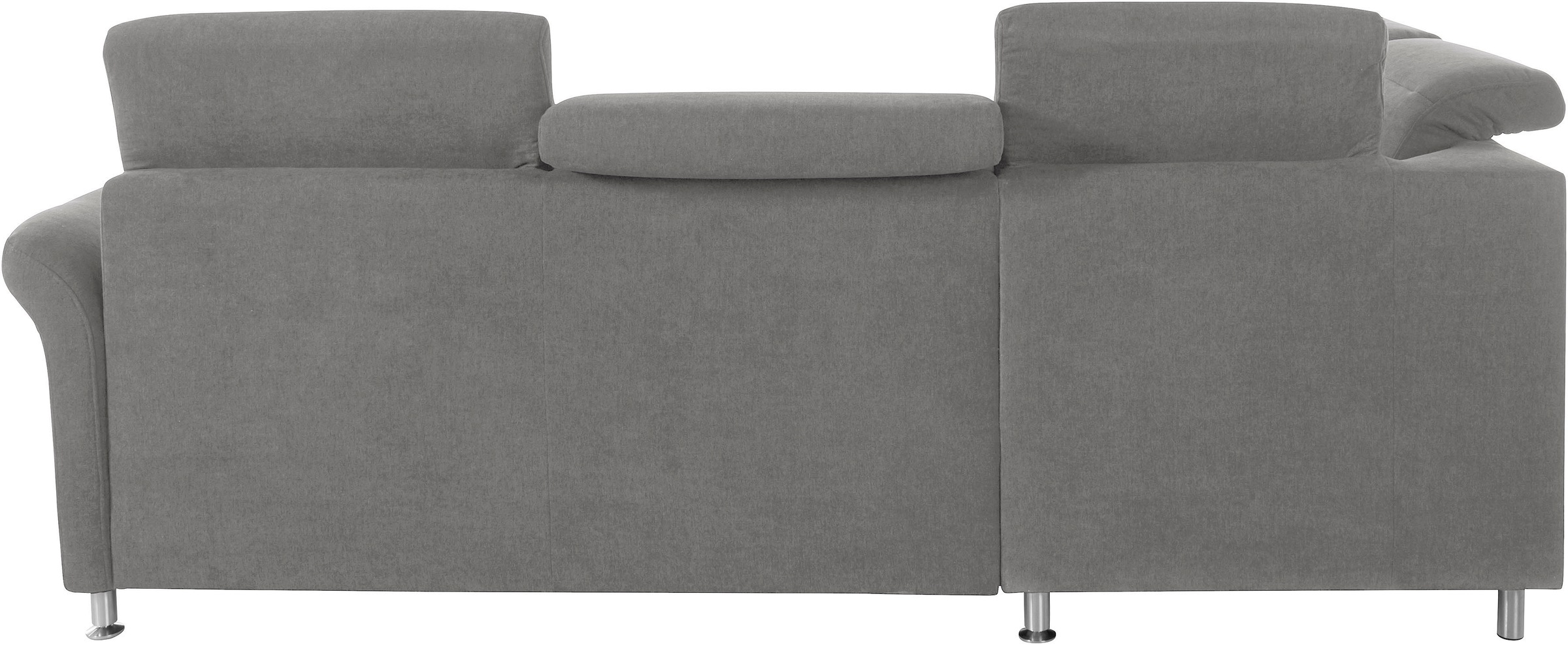 Ecksofa SIT & MORE "Darwin L-Form", grau, B:249cm T:221cm, Sofas, Ecksofa, inklusive Federkern, wahlweise mit Kopfteilverstellung, Bettfunktion 6