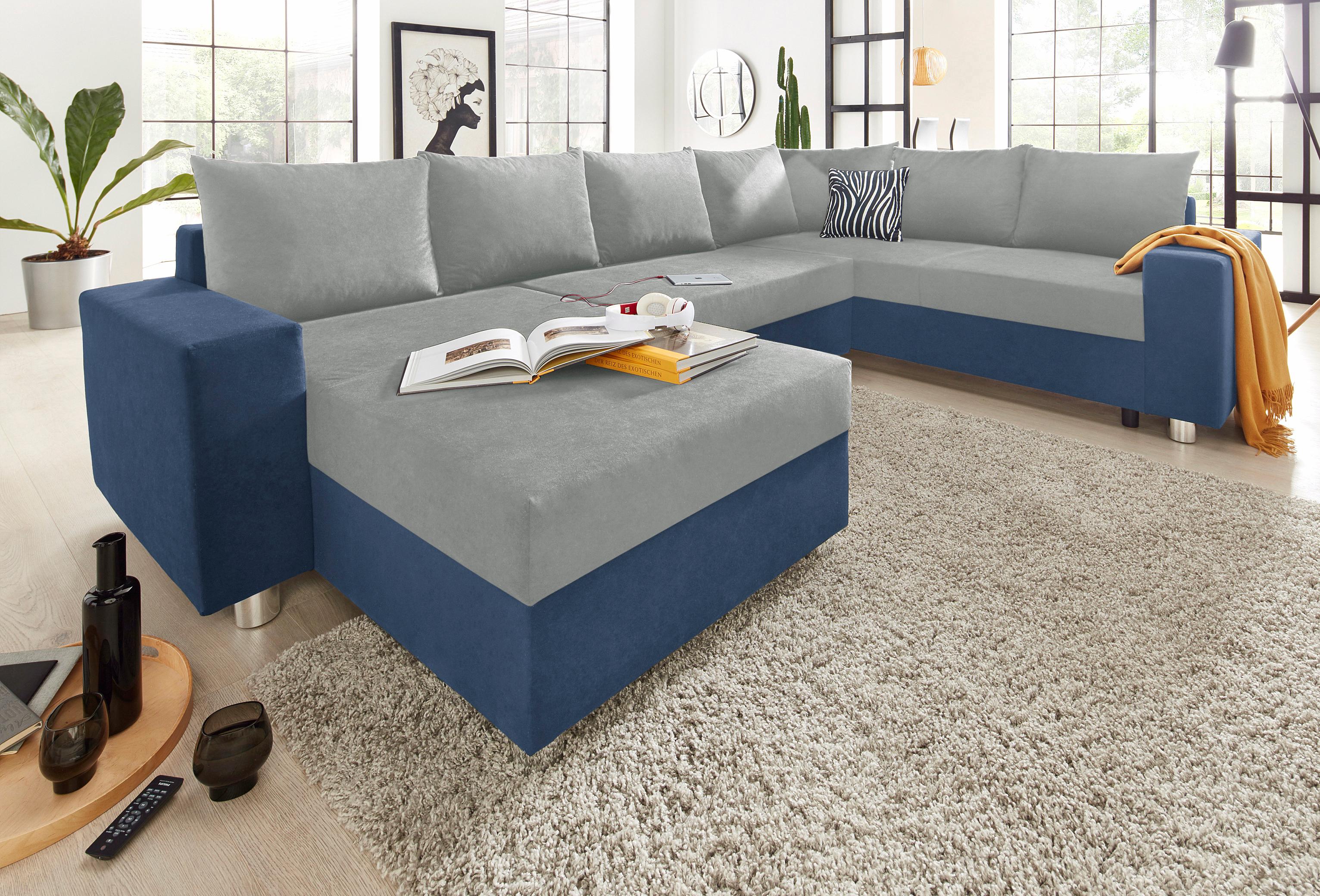 COLLECTION AB Wohnlandschaft "Paris U-Form, B: 310 cm" Zierkissen & Federkern, optional Schlaffunktion & Bettkasten