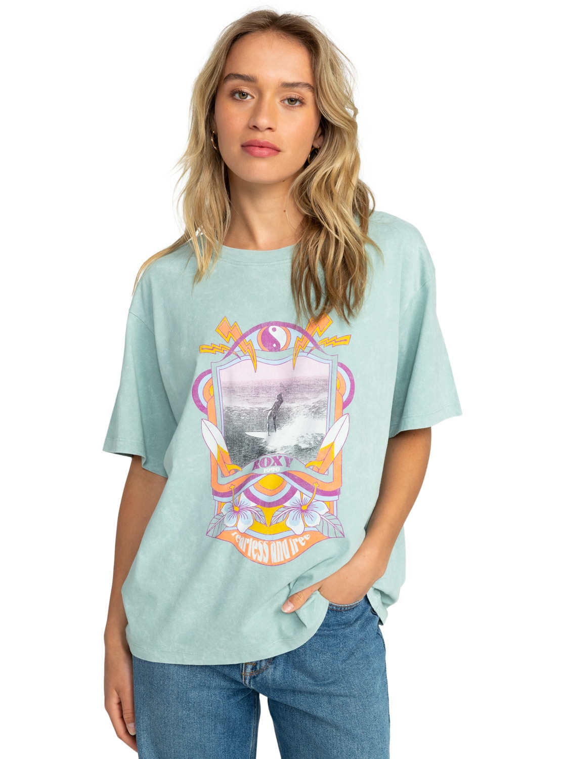 Roxy Oversize-Shirt "Girl Need Love A" günstig online kaufen