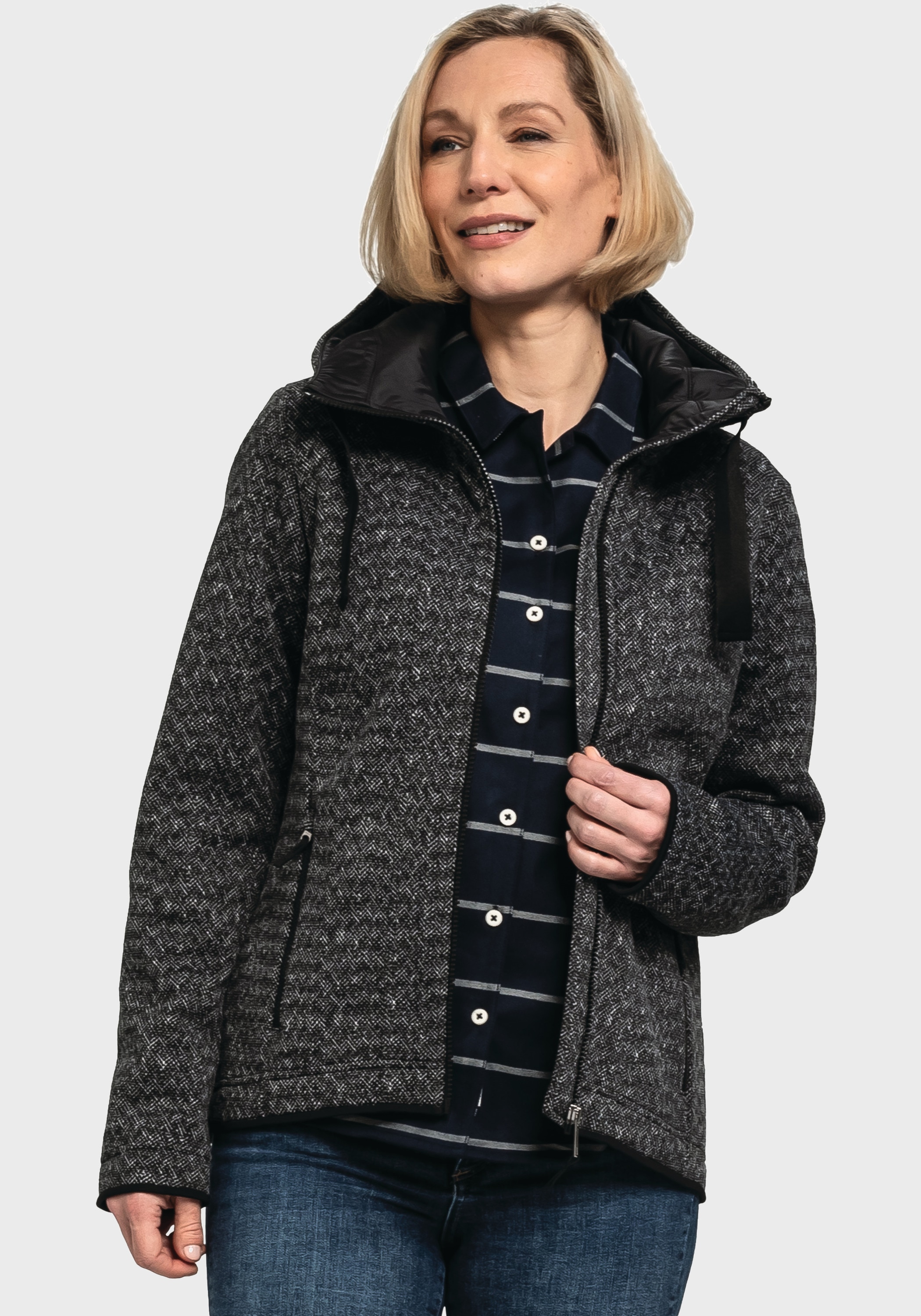 Schöffel Fleecejacke »Fleece Hoody Aurora L«, mit Kapuze