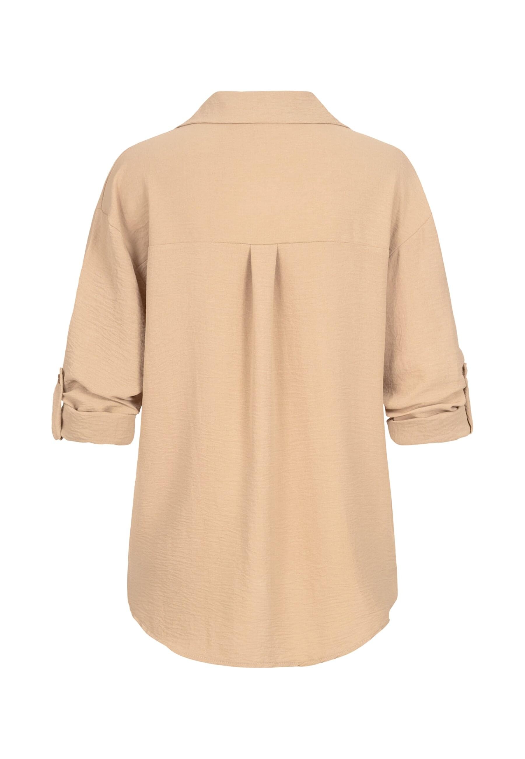 CLOUD 5IVE Langarmhemd »CLOUD 5IVE Oversized Turn-Up Bluse mit Knopfleiste«