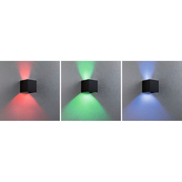 Paulmann LED Außen-Wandleuchte »Outdoor 230V Cybo RGBW Zigbee 2000-6500K  anthrazit«, 2 flammig-flammig, Zigbee RGBW | BAUR