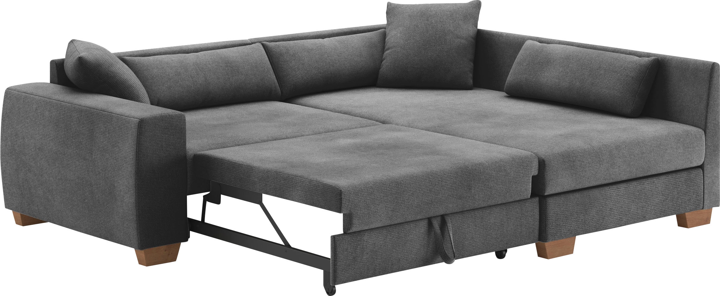 Mr. Couch Ecksofa »Helena L-Form«, Mit Federkern, wahlweise mit Bettfunktion und Taschenfederkern