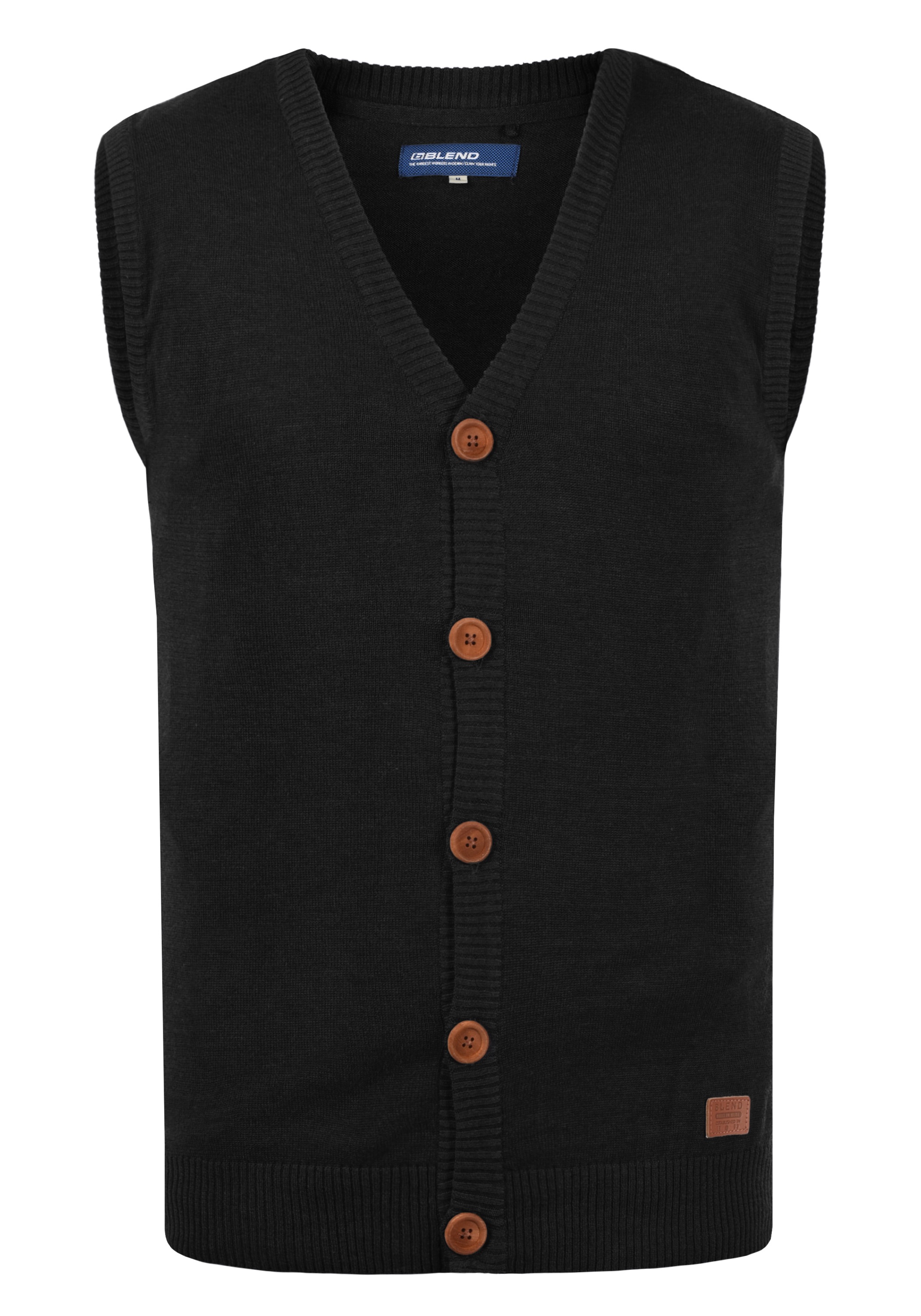 Blend Pullunder "BHLennardo", Stilvoller Pullunder mit Holzknopf-Leiste günstig online kaufen