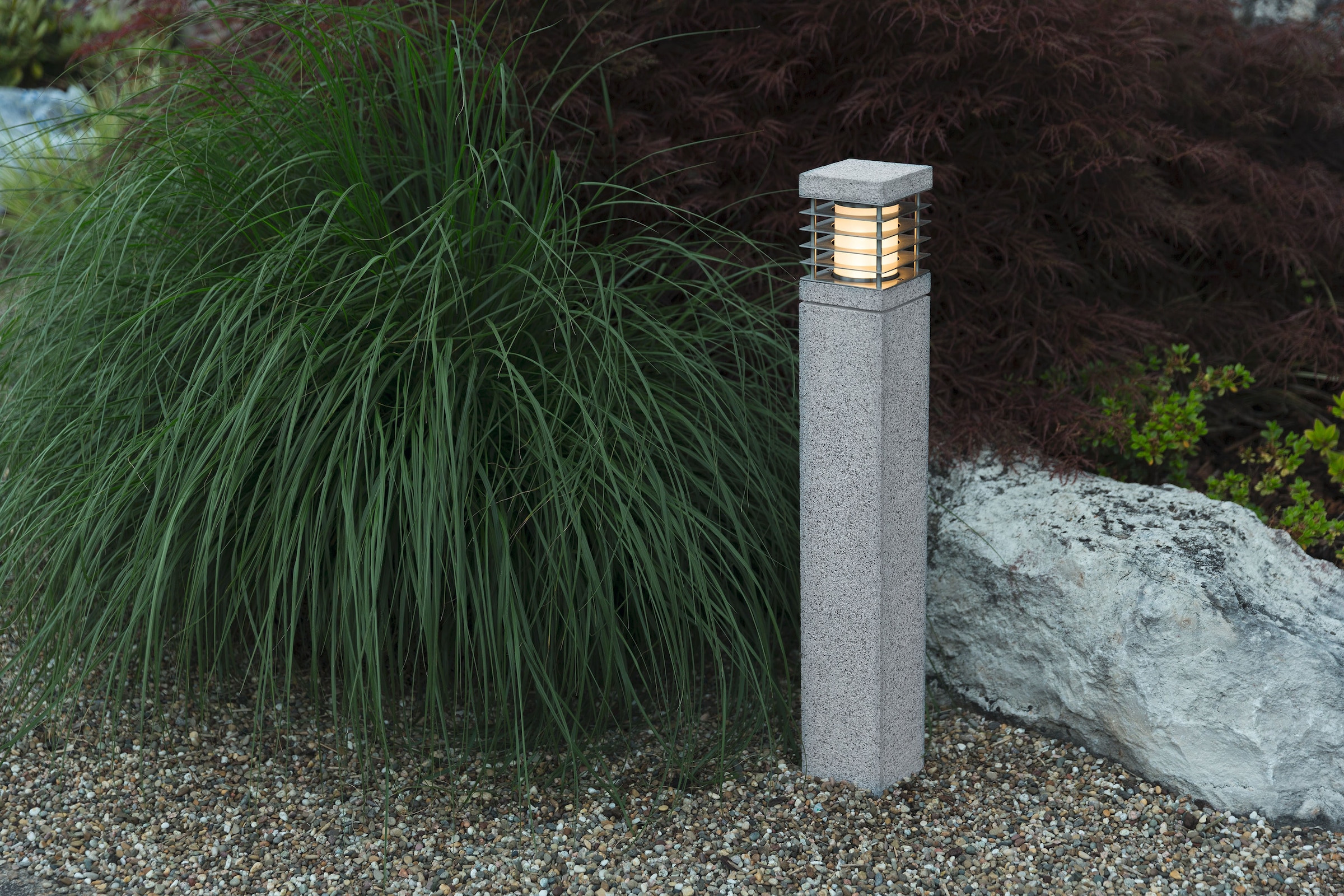 HEITRONIC Sockelleuchte, 1 flammig-flammig, Sockelleuchte, Außenlampe, aus  echtem Granit, seewasserbeständig | BAUR