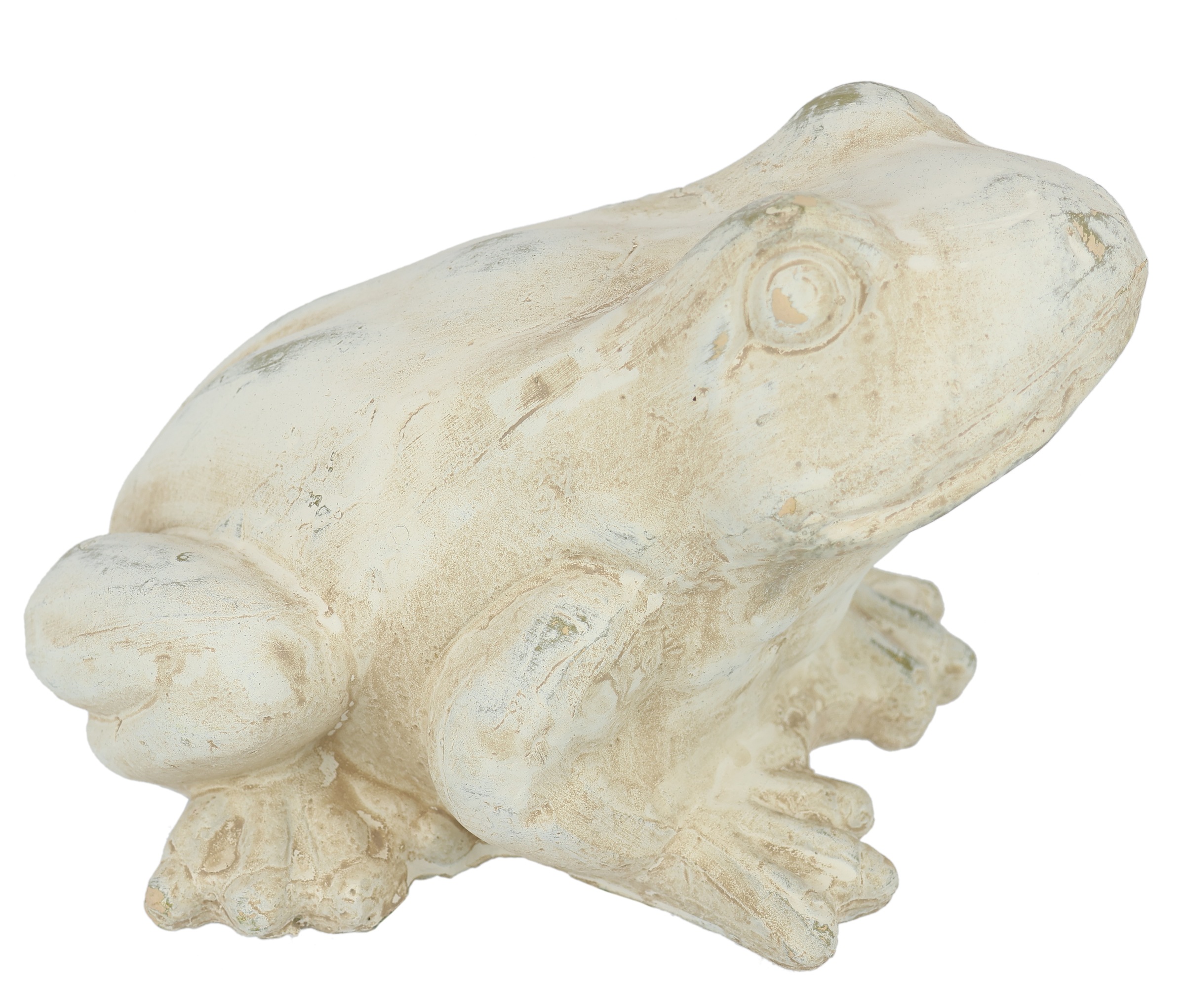 Dekofigur I.GE.A. "Frosch aus Keramik", beige (creme), B:14cm H:11cm, Keramik, Dekofiguren, Antik-Look Gartendeko Tierfigur Deko Statue Gartenfigur Frosch 2