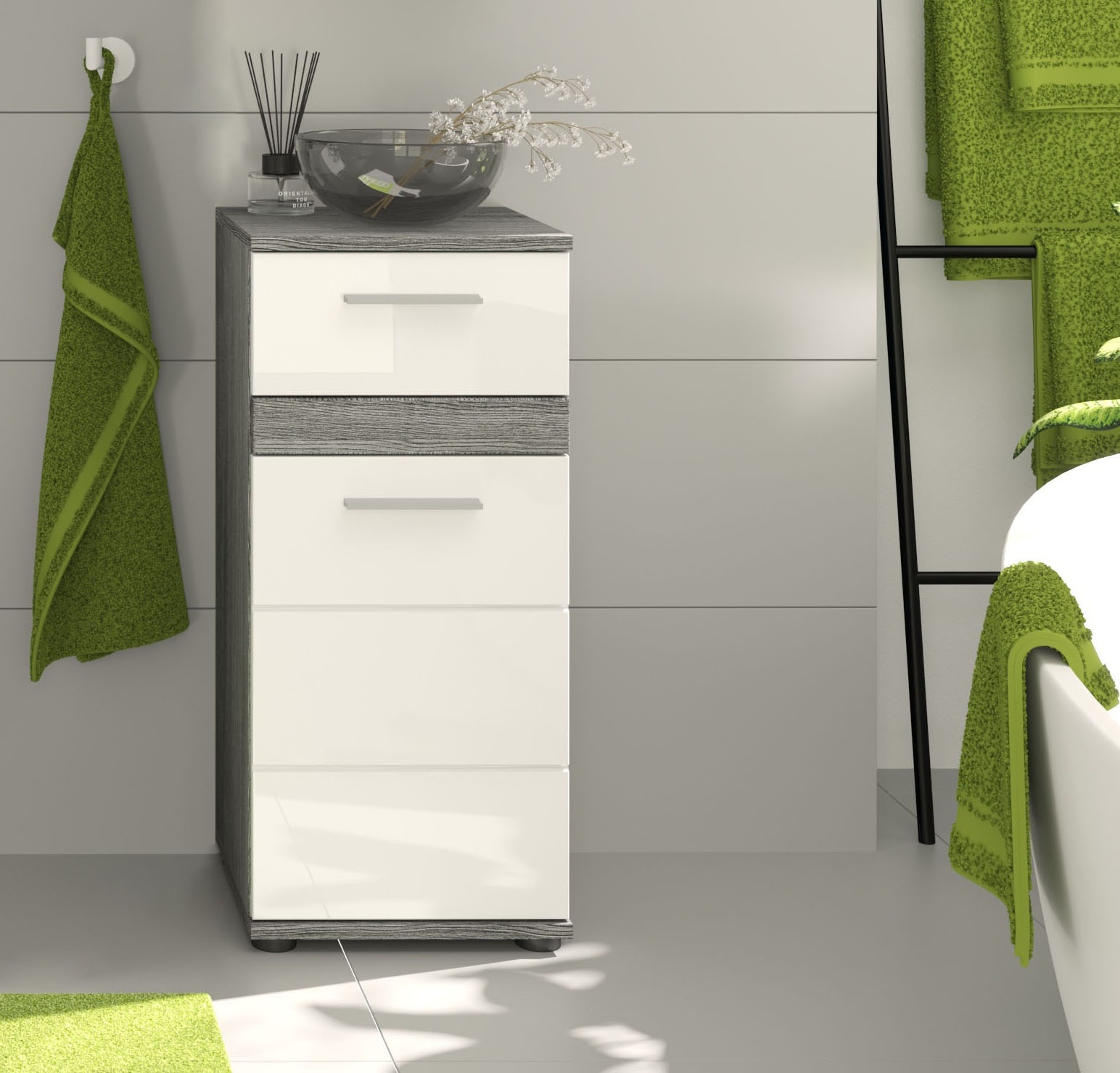 welltime Unterschrank "LUCCA, TOPSELLER, Breite 35cm, 1 Tür (TA wechselbar) günstig online kaufen