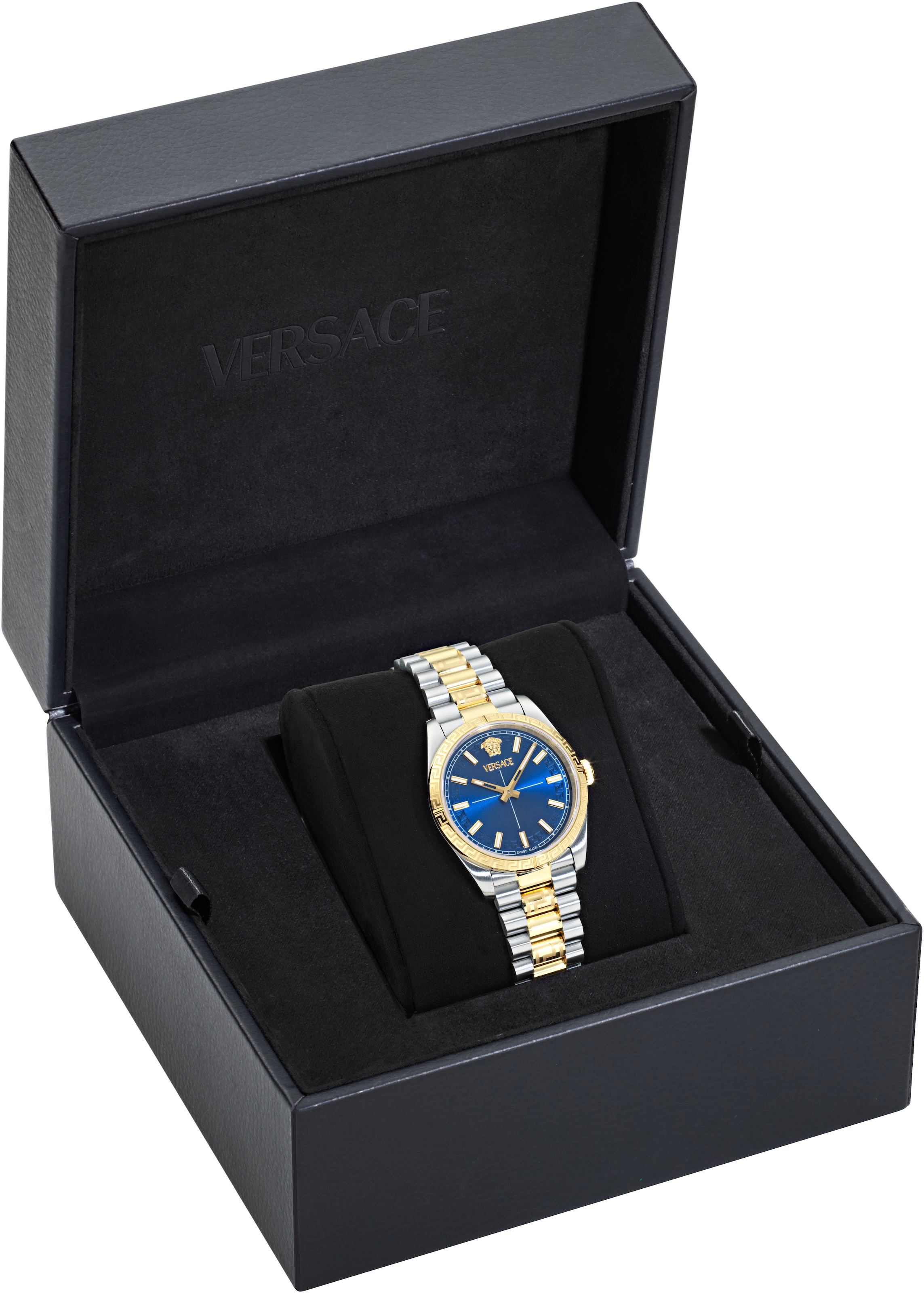 Versace Quarzuhr »MILLENYIUM LADY«, Armbanduhr, Damenuhr, Swiss Made, Edelstahlarmband, analog