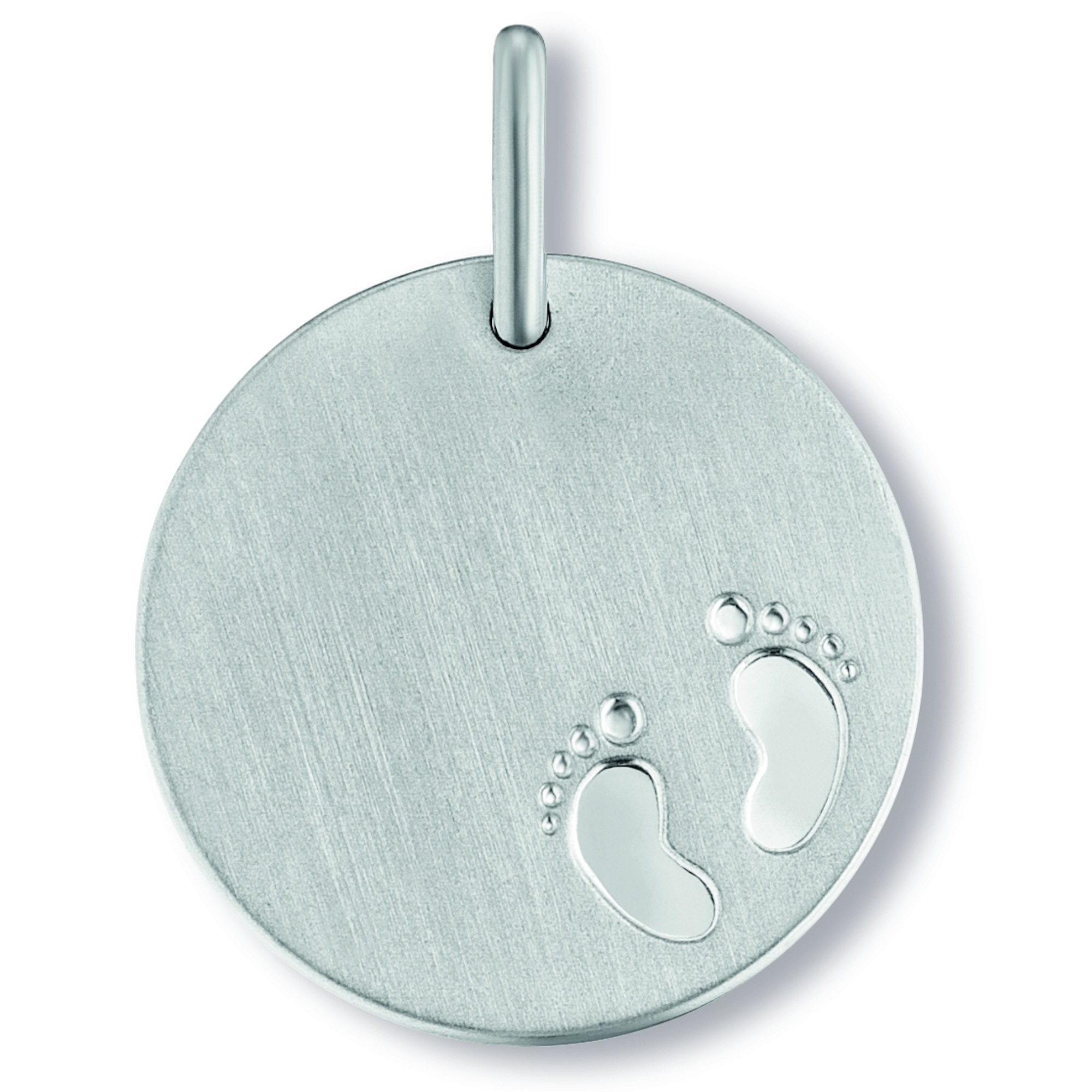 Kettenanhänger ONE ELEMENT "Gravurplatte Baby Anhänger aus 925 Silber Ø 18,0 mm", silber, Schmuckanhänger, Mädchen, Silber 925 (Sterlingsilber), Kettenanhänger, Kleines Statement – persönlich, stilvoll, alltagstauglich