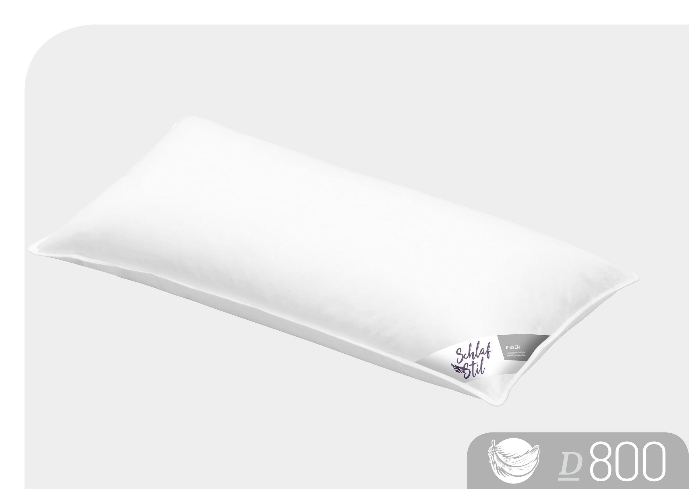 Schlafstil 3-Kammer-Kopfkissen "D800" Füllung: Aussen:90% Gänsedaunen,10% G günstig online kaufen