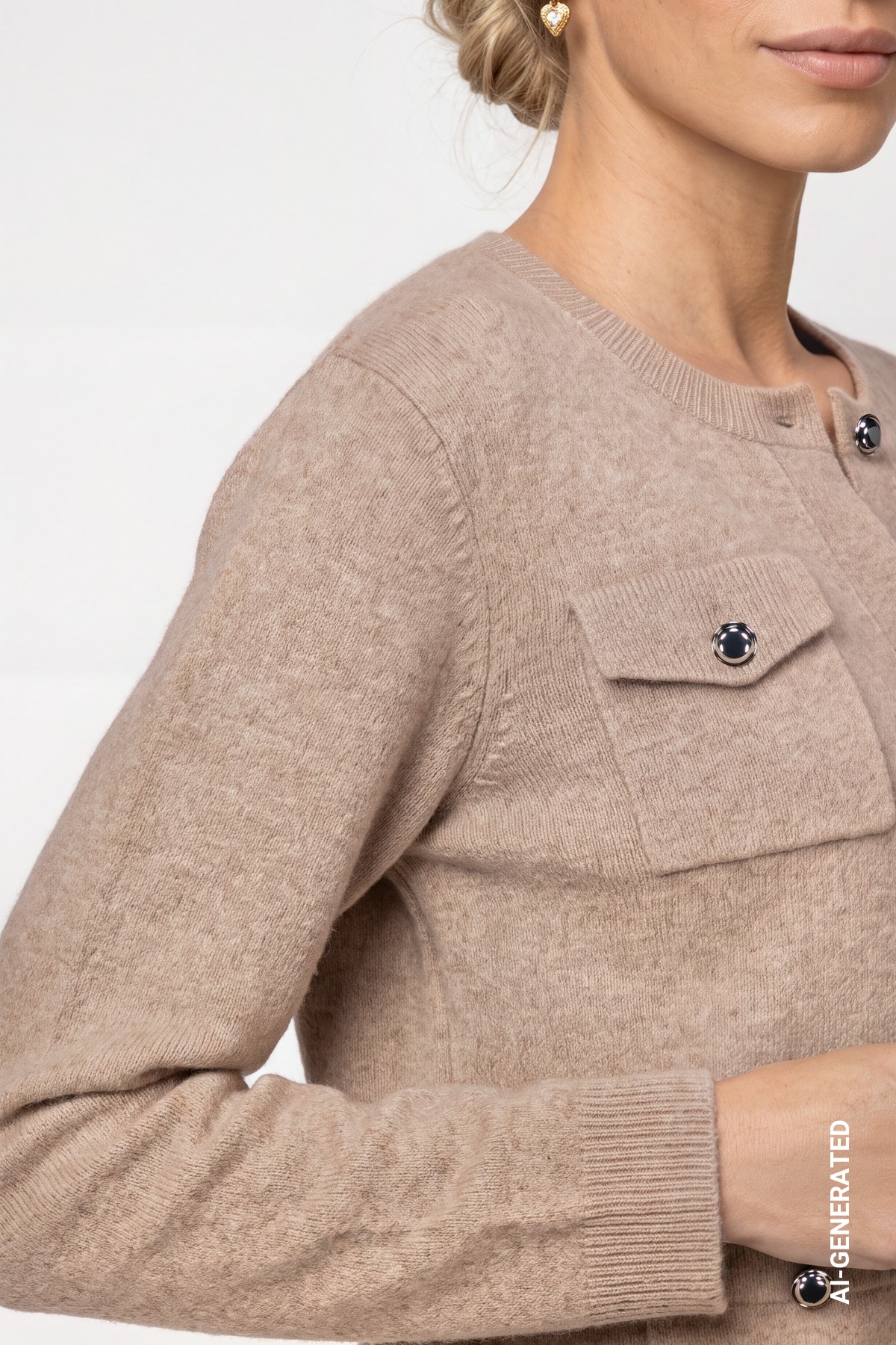 Monari Strickjacke Regular fit mit aufgesetzten Taschen