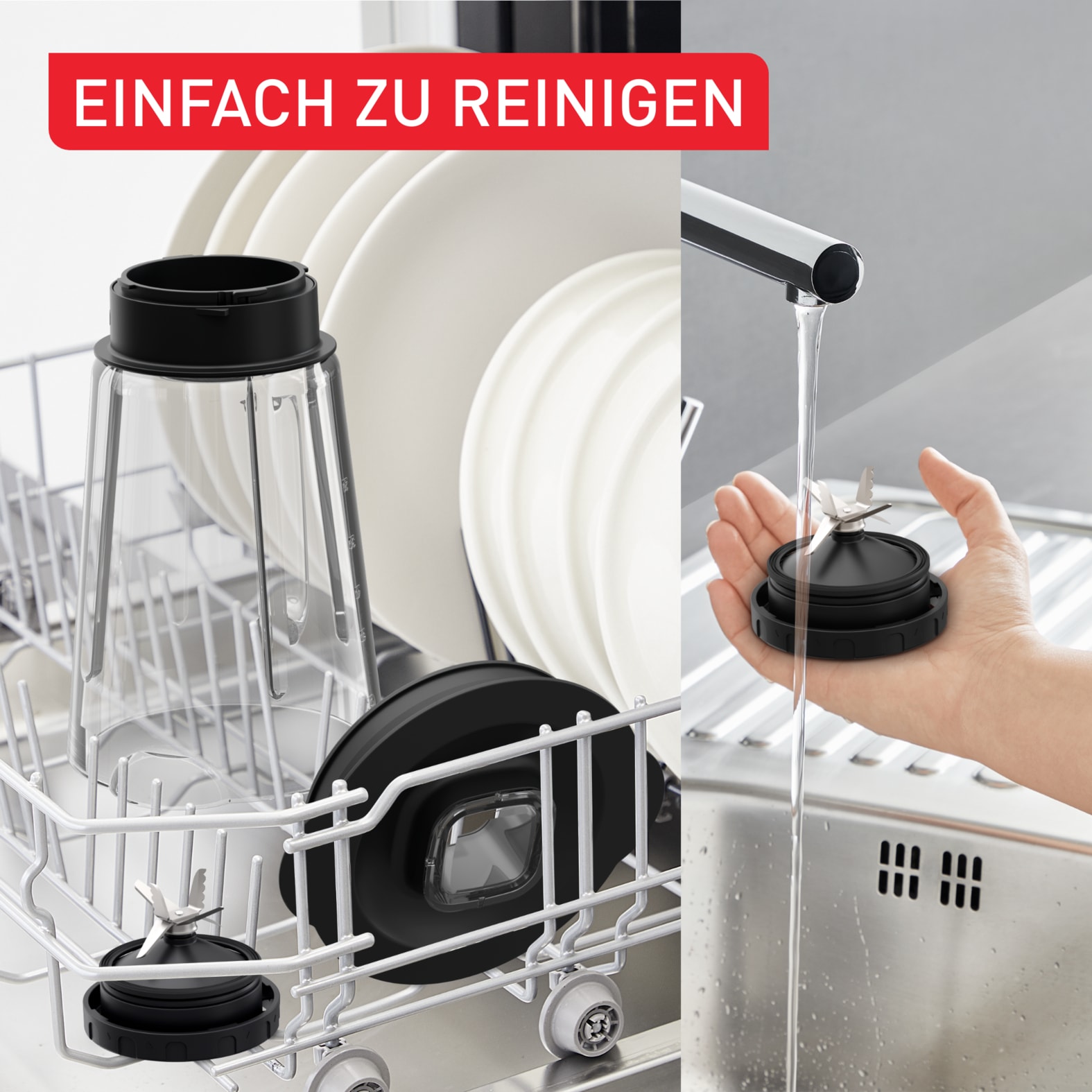 Tefal Standmixer »BL771B PerfectMix Essential« 1200 W 2 L Fassungsvermögen, Powelix-Klingen-Technologie