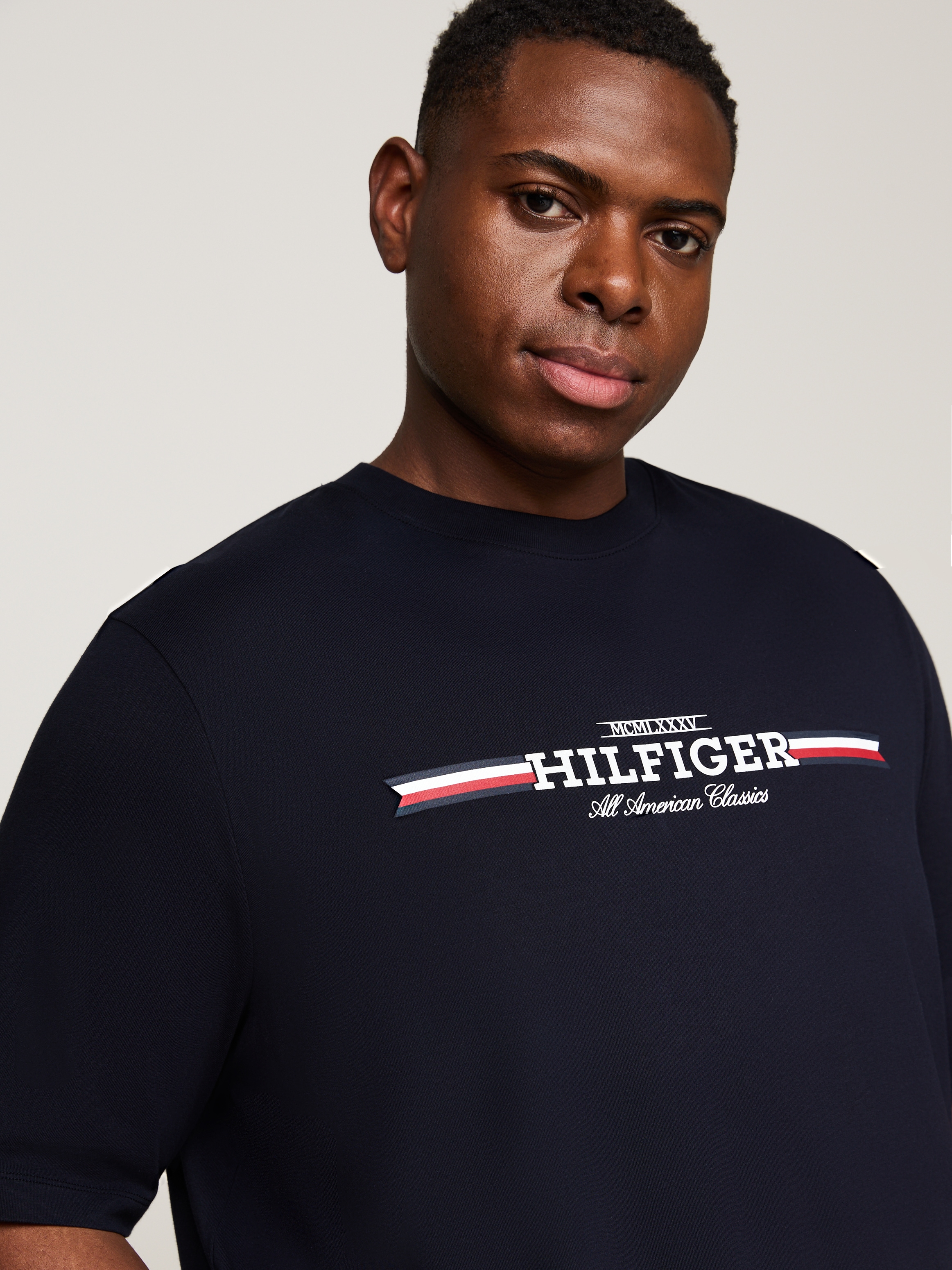 Tommy Hilfiger Big & Tall Kurzarmshirt "BT-HILFIGER CHEST STRIPE TEE-B", Au günstig online kaufen