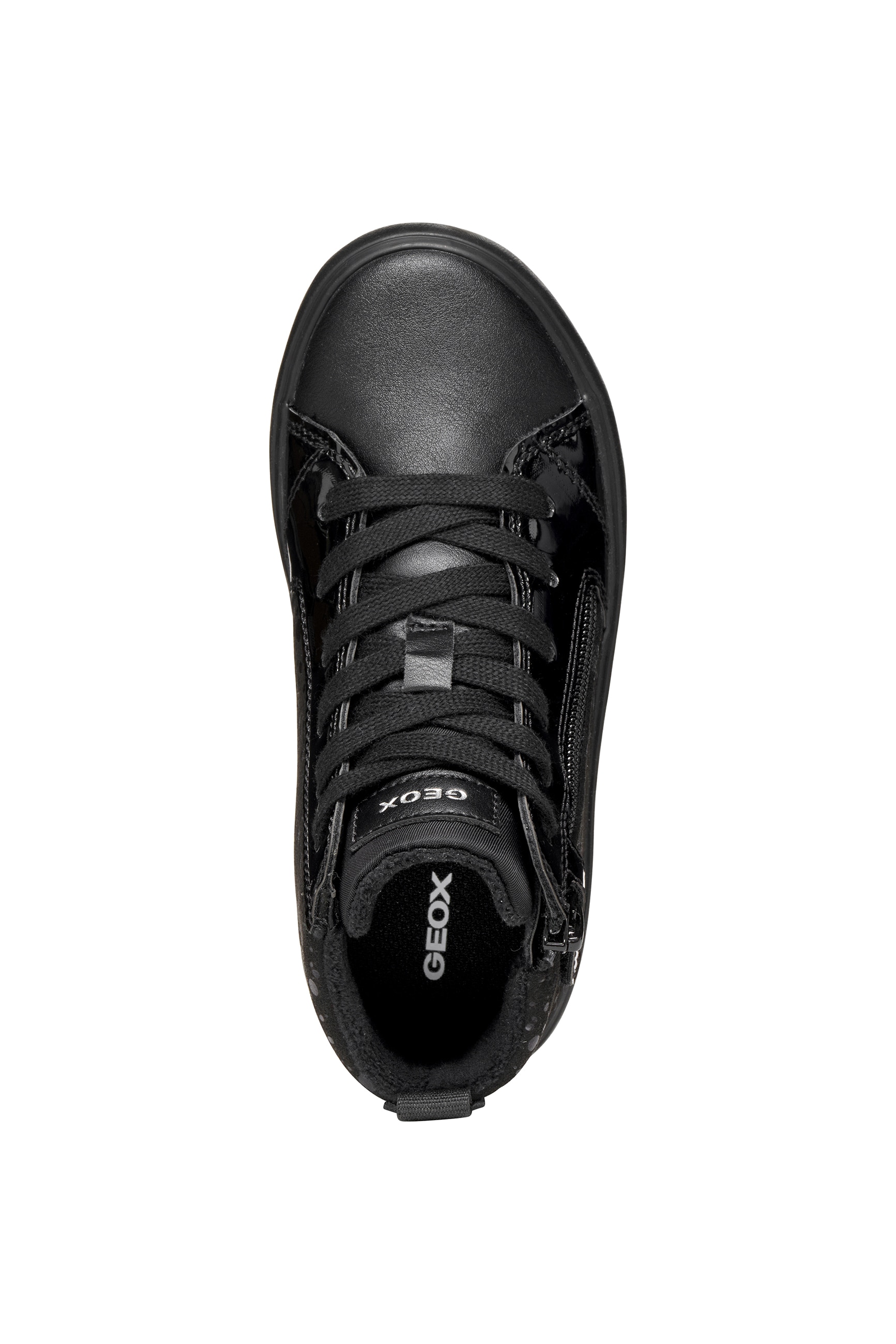 Geox Sneaker »J GISLI GIRL«  Schnürboots in Metallicoptik, Warmfutter, Größenschablone zum Download