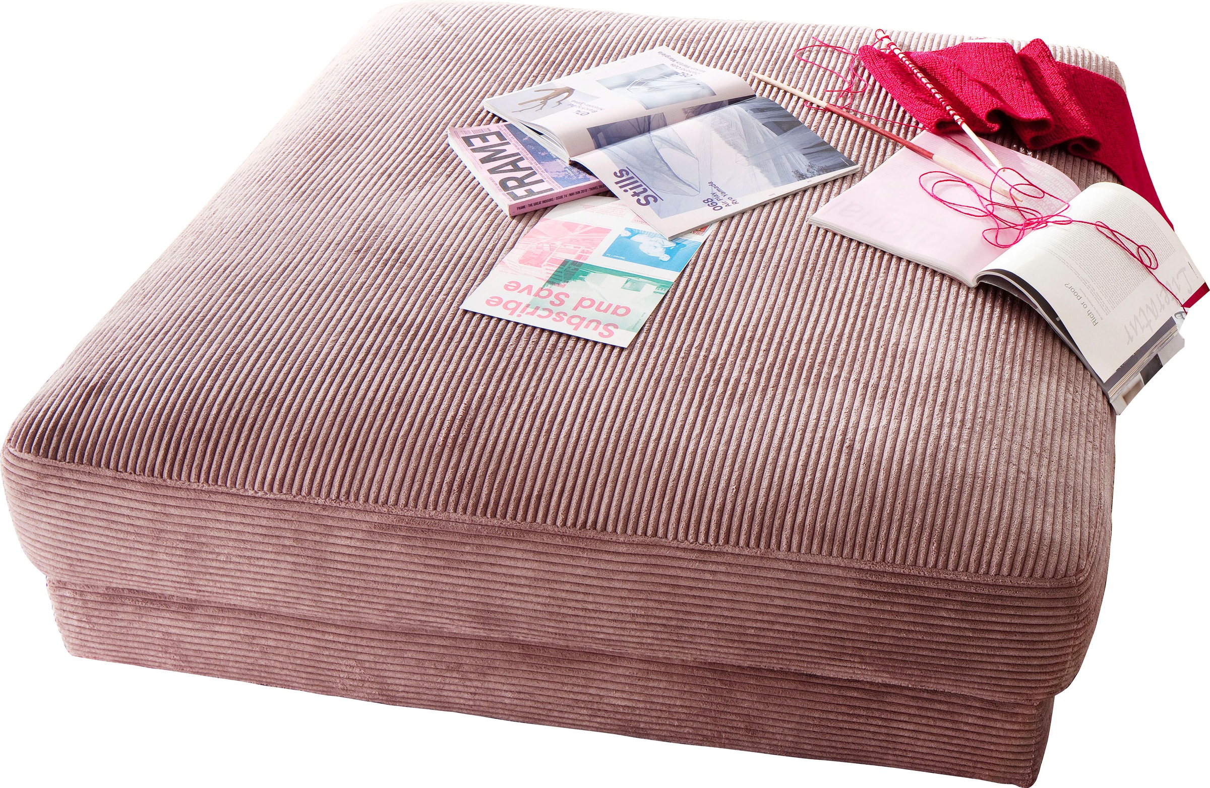 Places of Style Hocker "Enisa", passend zum "Enisa"-Sofa, Bezug in Cord günstig online kaufen