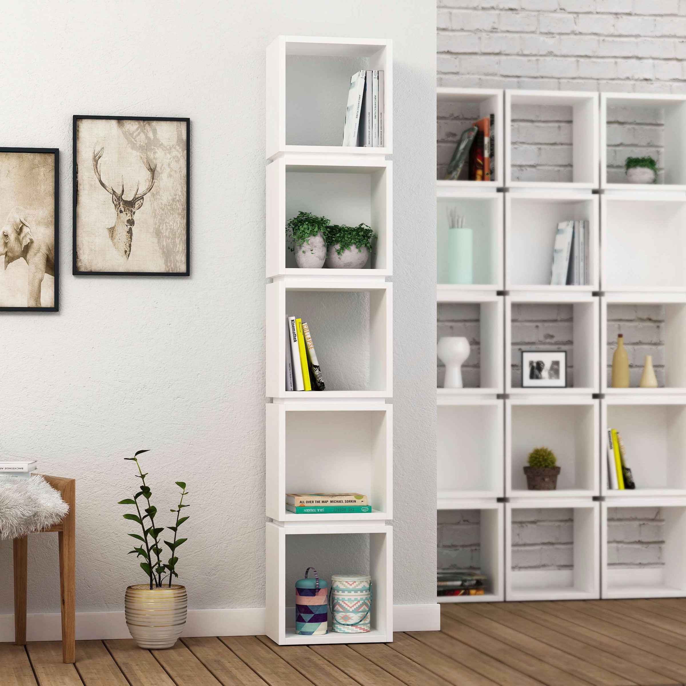 Decortie Bücherregal »Multi Bücherregal«, (Packung), Leichte Montage, Lagerung, Platzsparend