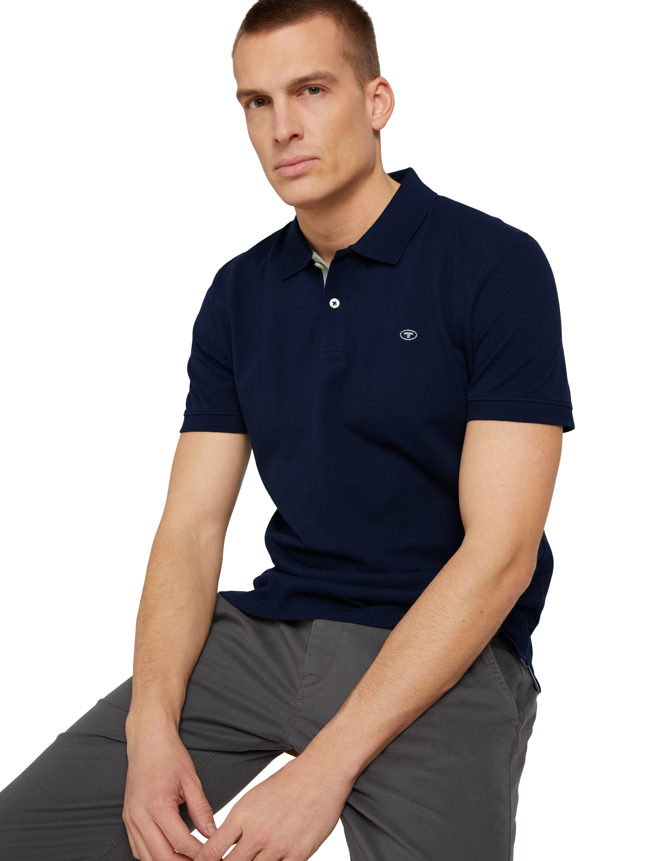 TOM TAILOR Poloshirt, mit Knopfleiste und Logo