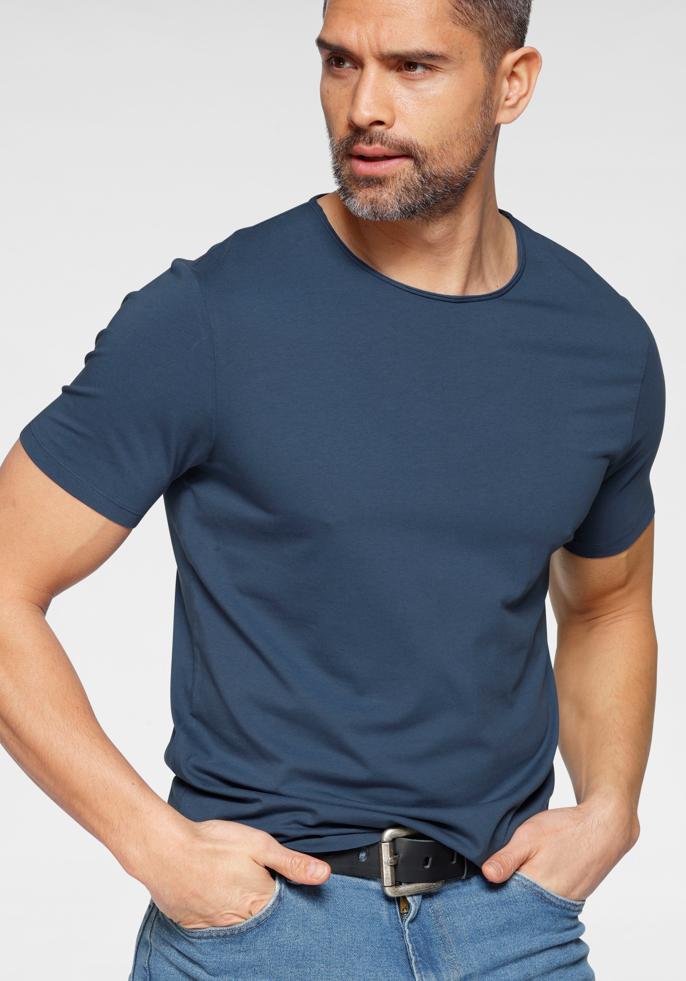 T-Shirt | BAUR body OLYMP fit«, Five »Level ▷ für feinem Jersey aus