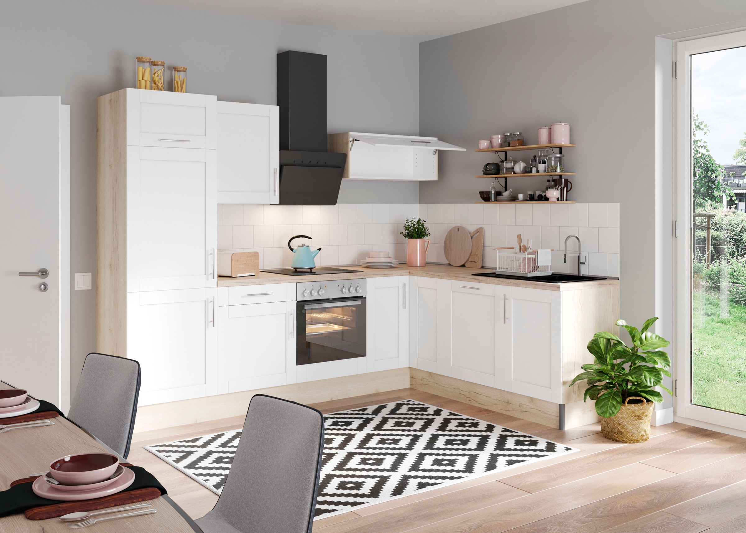 KOCHSTATION Küche "KS-Ahus", 200 x 270 cm breit, wahlweise mit E-Geräten, S günstig online kaufen