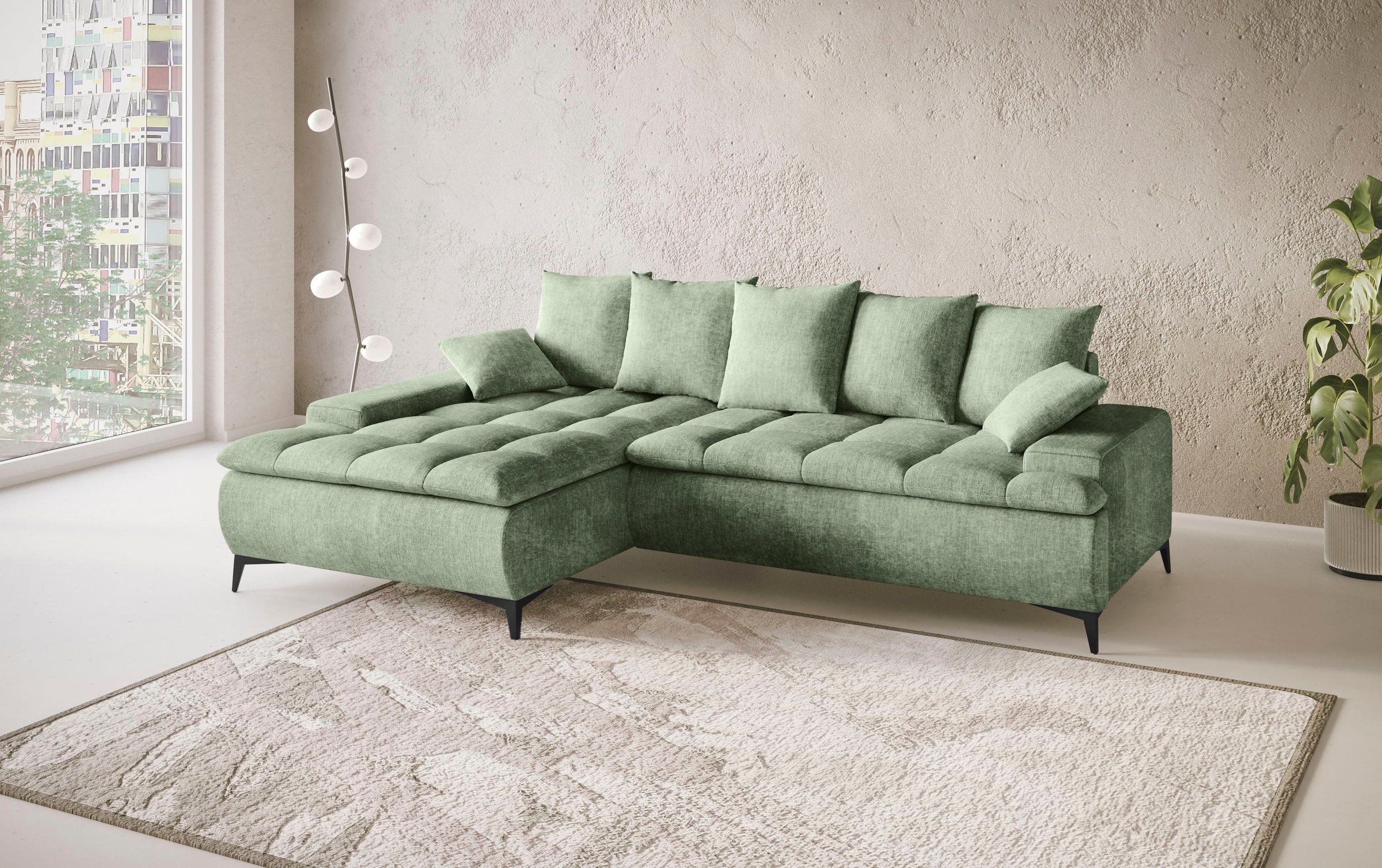 Mr. Couch Ecksofa »Haiti III, L-Form«, Mit Kaltschaum, bis 140 kg belastbar
