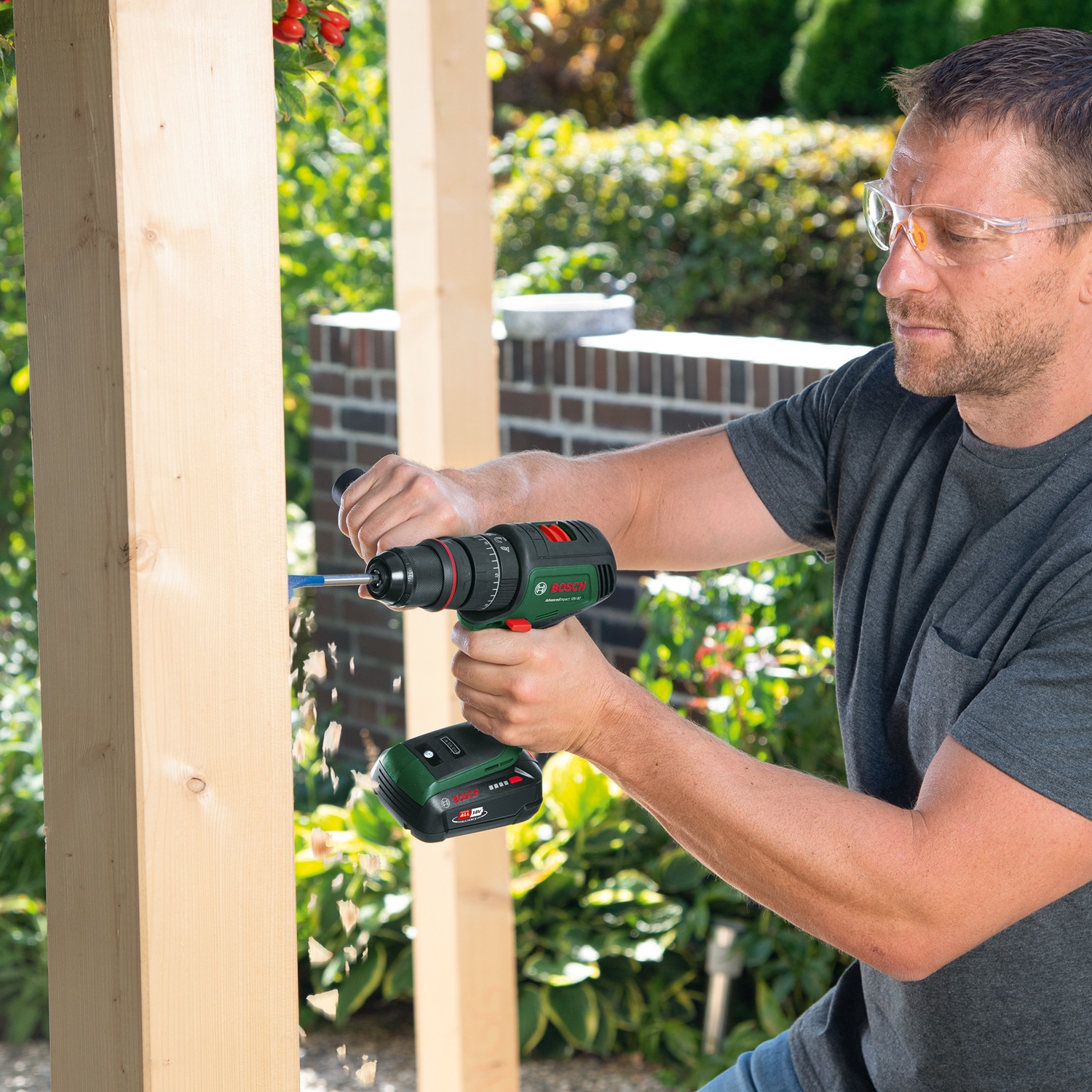 Bosch Home & Garden Akku-Schlagbohrmaschine »»AdvancedImpact 18V-80 QuickSnap««, Inkl. 2x Akku 2,5Ah, mit Aufsätze