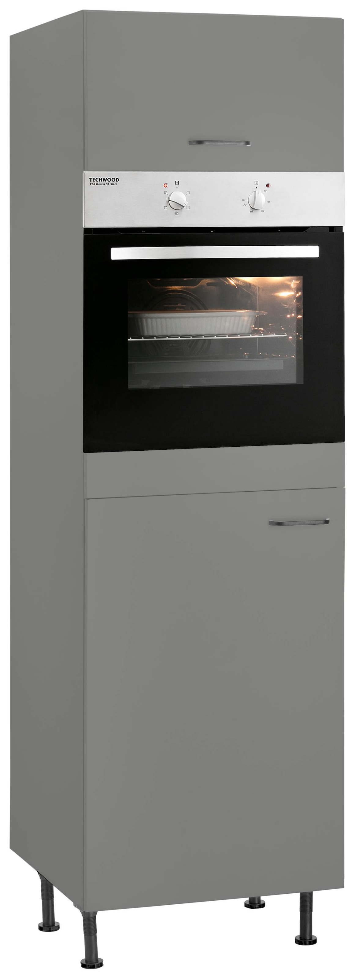 OPTIFIT Backofen/Kühlumbauschrank mit Füßen, höhenverstellbaren Soft-Close-Funktion, | 60 »Elga«, cm BAUR Breite