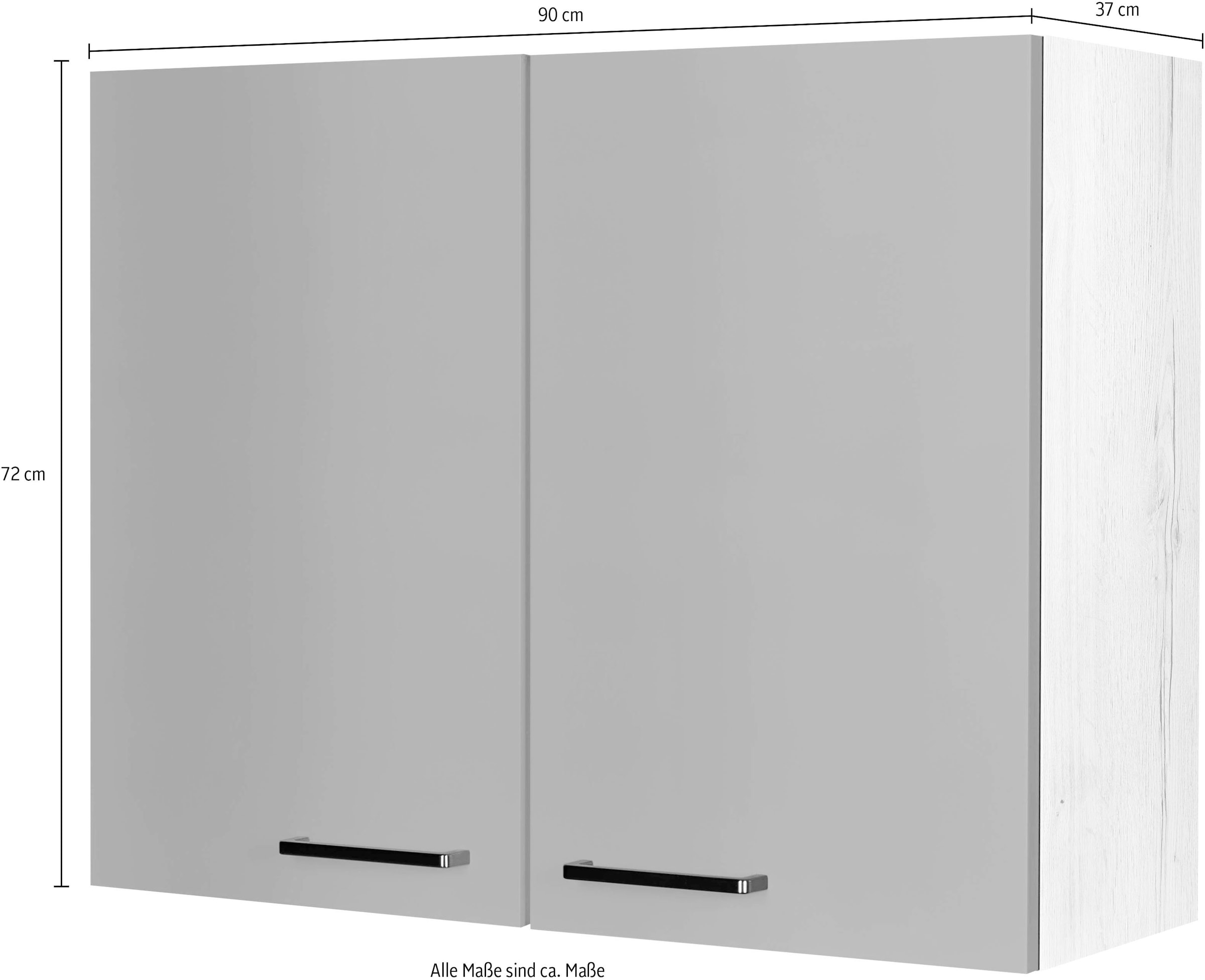 nobilia® Hängeschrank »"Easytouch", vormontiert, mit zwei Einlegeböden,«, Breite 90 cm
