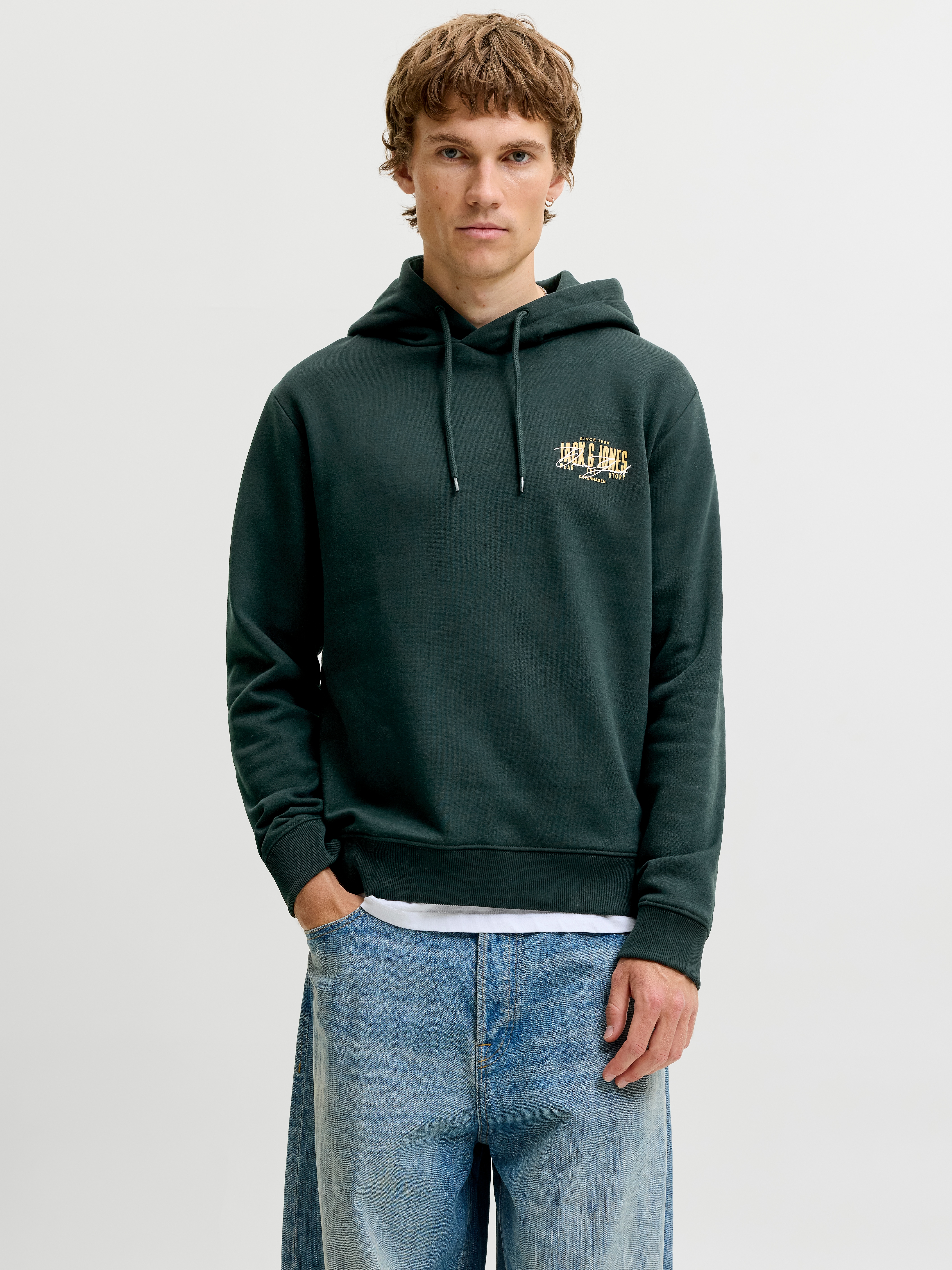 Jack & Jones "JJAERO SWEAT HOOD", Materialmix, regular fit
