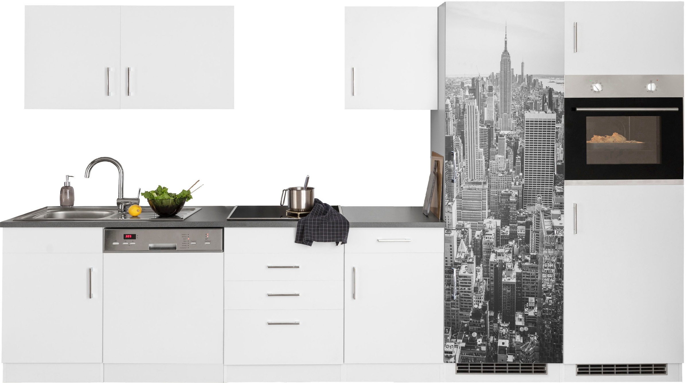 HELD MÖBEL Küchenzeile "Paris", ohne E-Geräte, Breite 340 cm günstig online kaufen