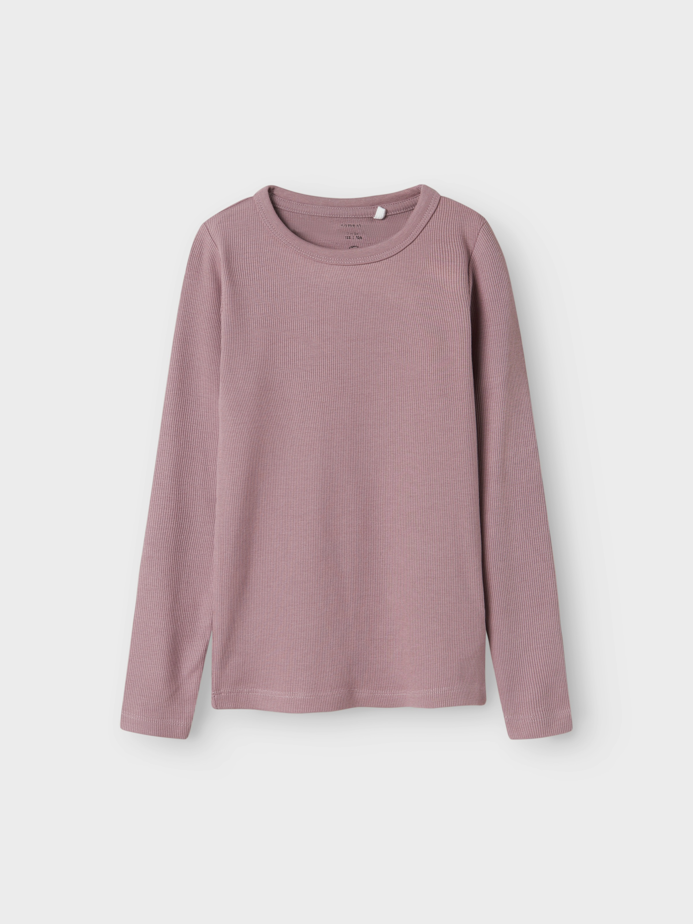 Name It Langarmshirt »NKFNAKAL LS TOP NOOS«, in Basic-Form und leicht gerippter Qualität