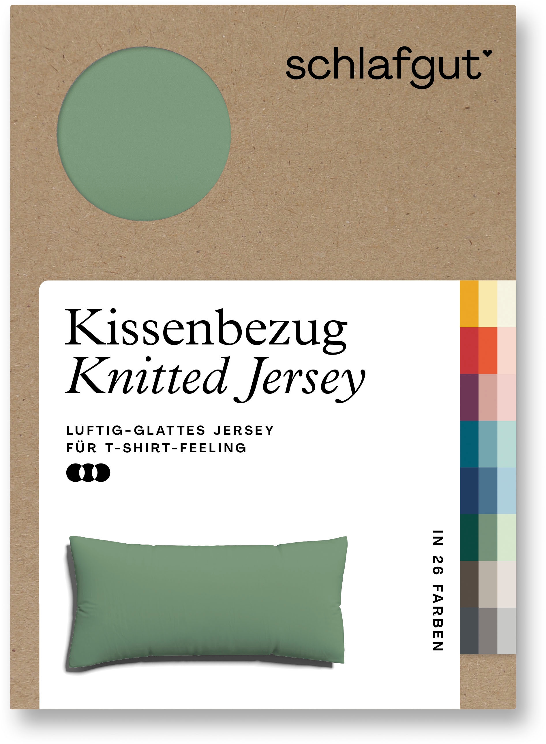 Kissenbezug »Knitted Jersey aus Bio-Baumwolle mit Elasthan, bügelfrei,«, (1 St.),...